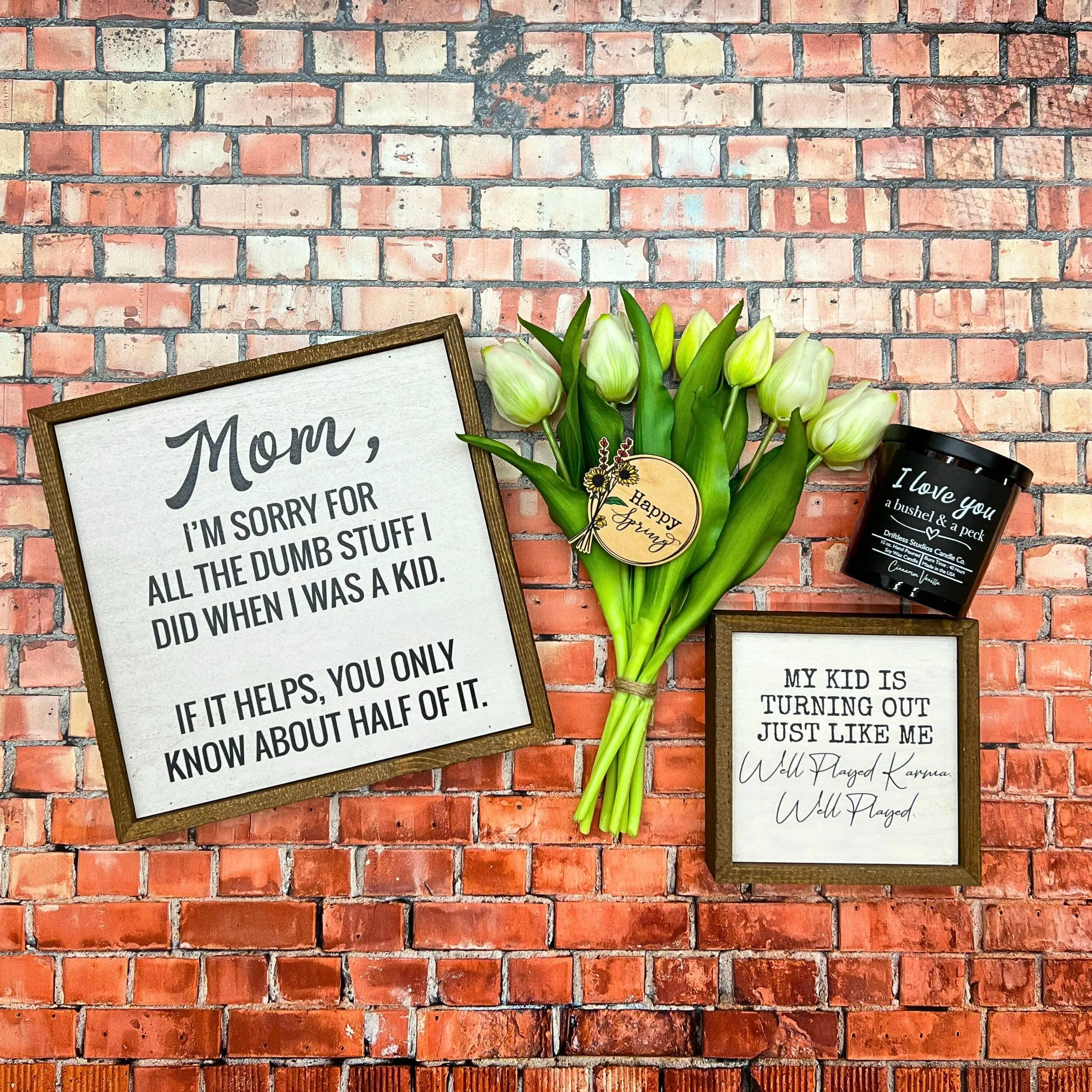 10x10 Mom I'm Sorry Mothers Day Sign