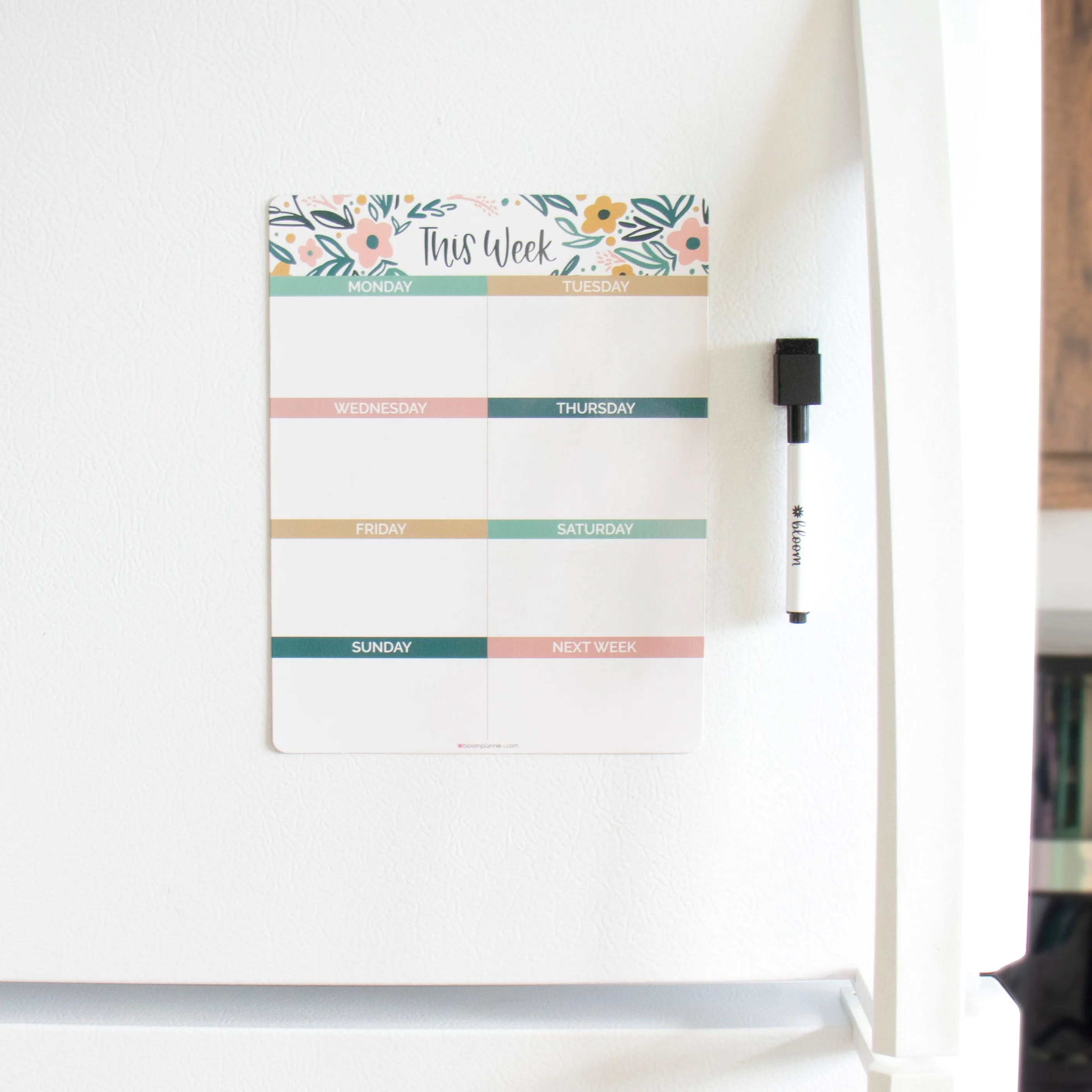 3 Piece Magnetic Dry Erase Planner Set, Garden Blooms