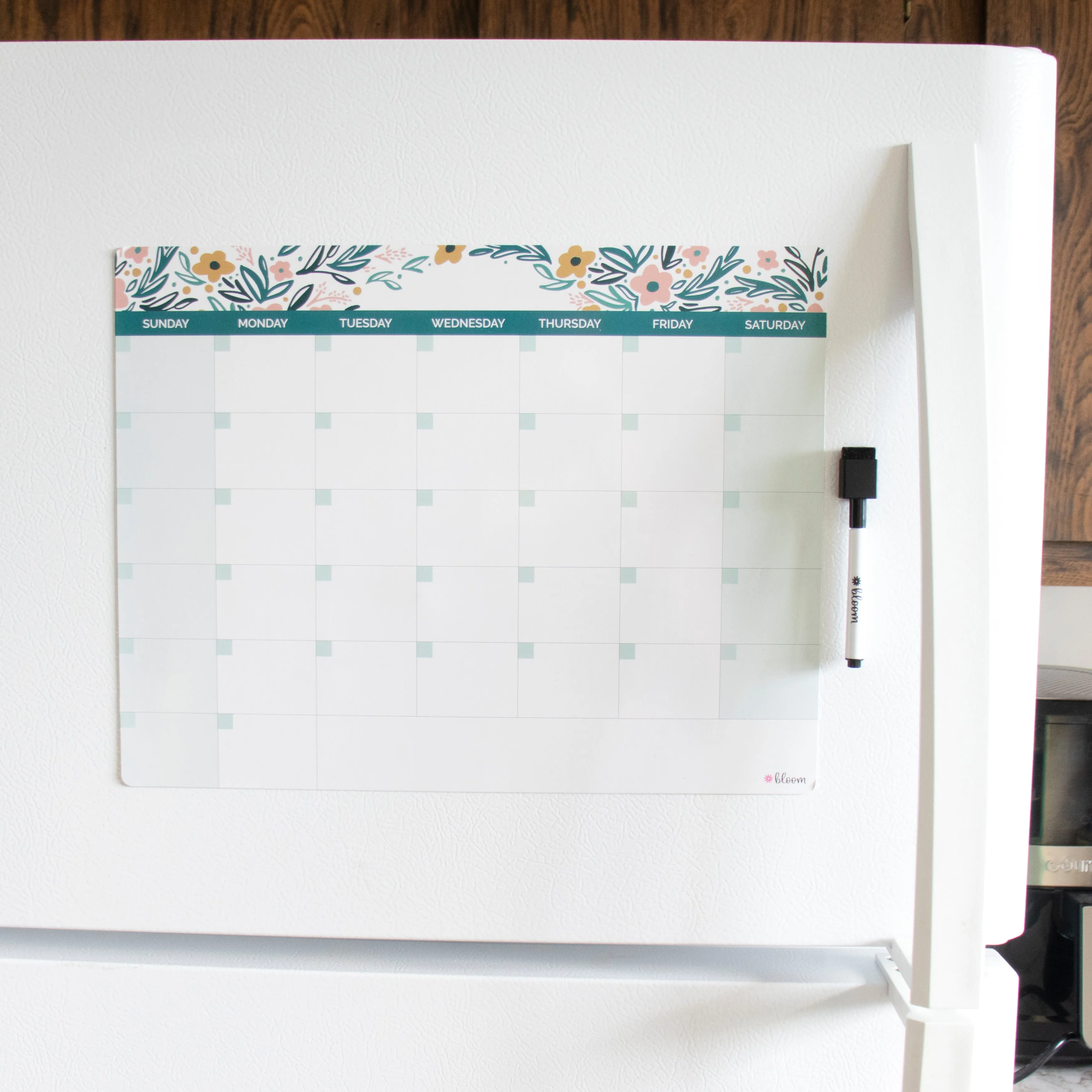 3 Piece Magnetic Dry Erase Planner Set, Garden Blooms