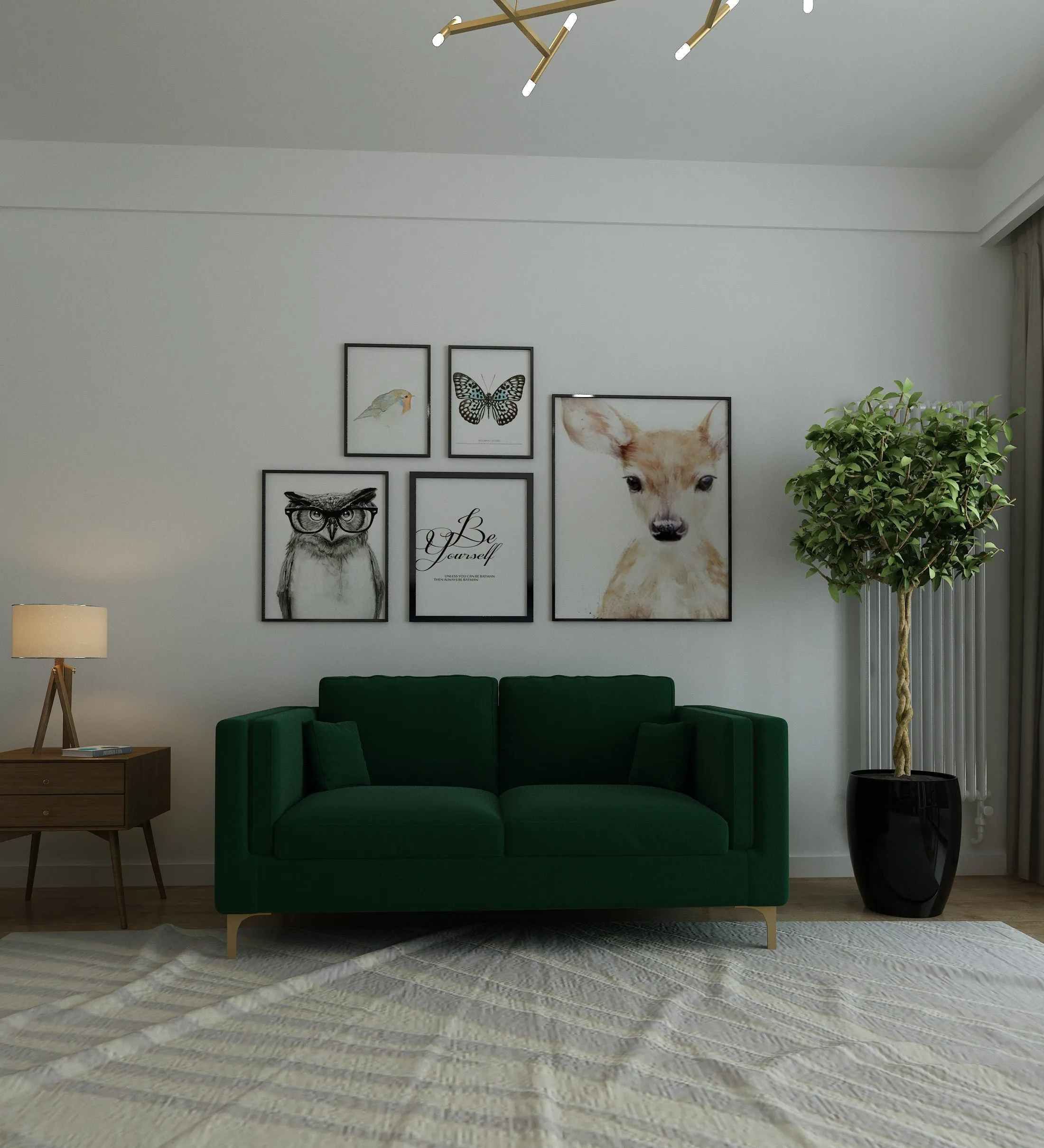 Adorn Homez Medan Sofa in Premium Velvet Fabric