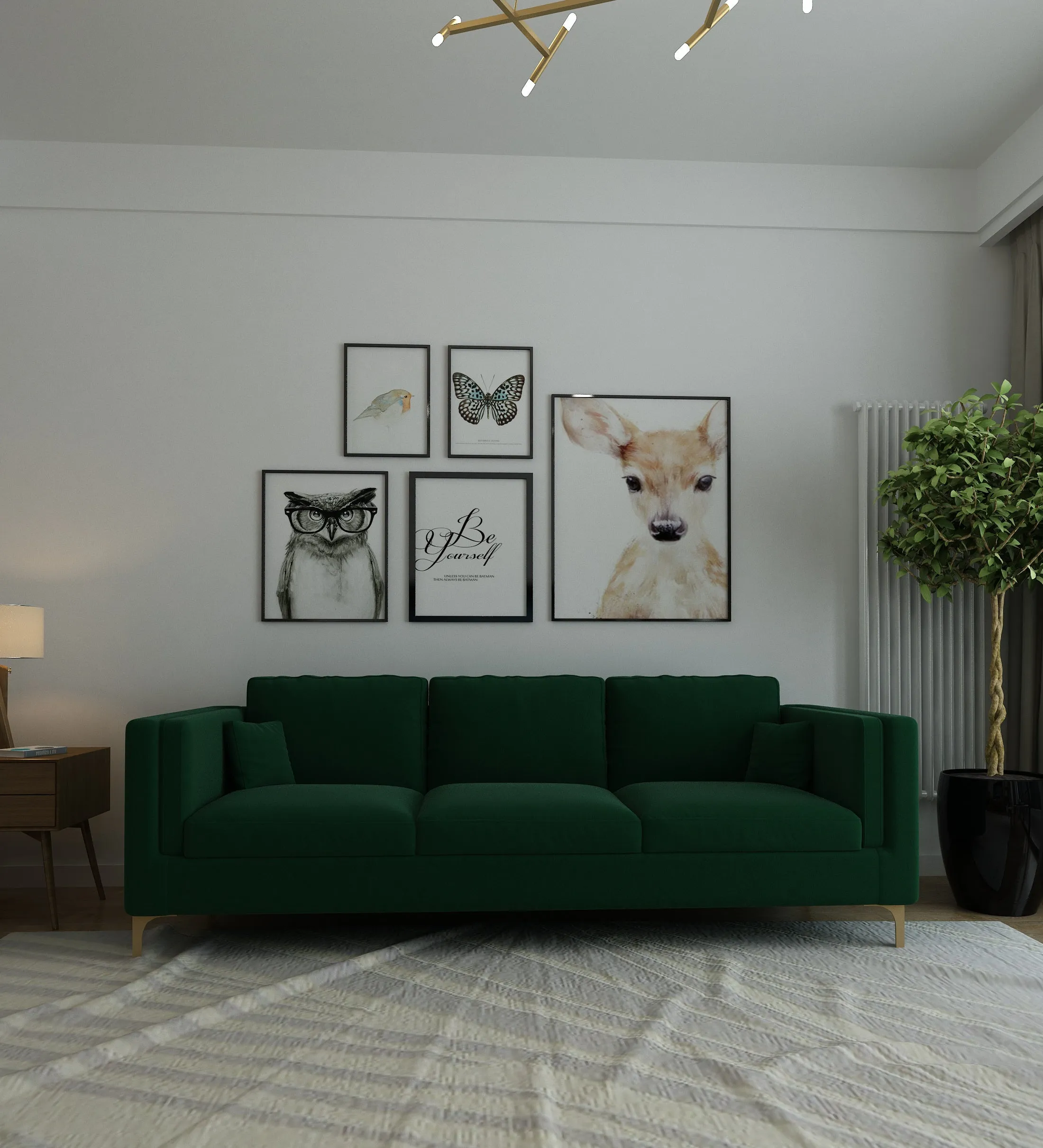 Adorn Homez Medan Sofa in Premium Velvet Fabric