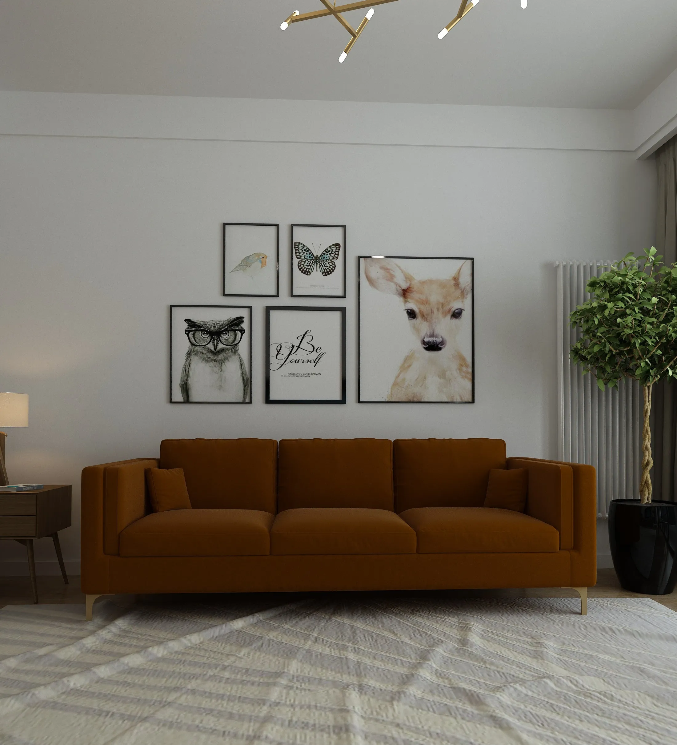 Adorn Homez Medan Sofa in Premium Velvet Fabric