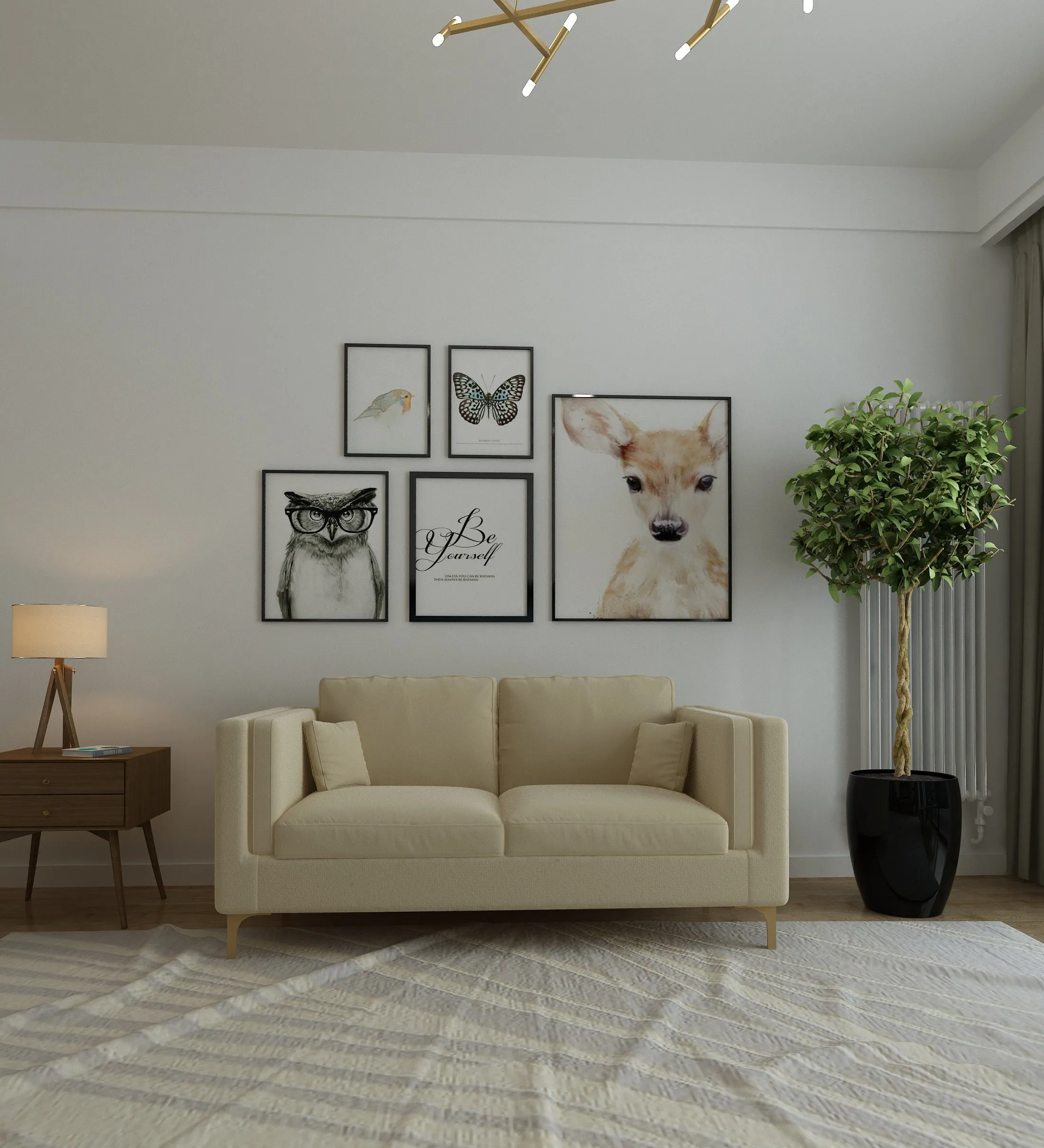 Adorn Homez Medan Sofa in Premium Velvet Fabric
