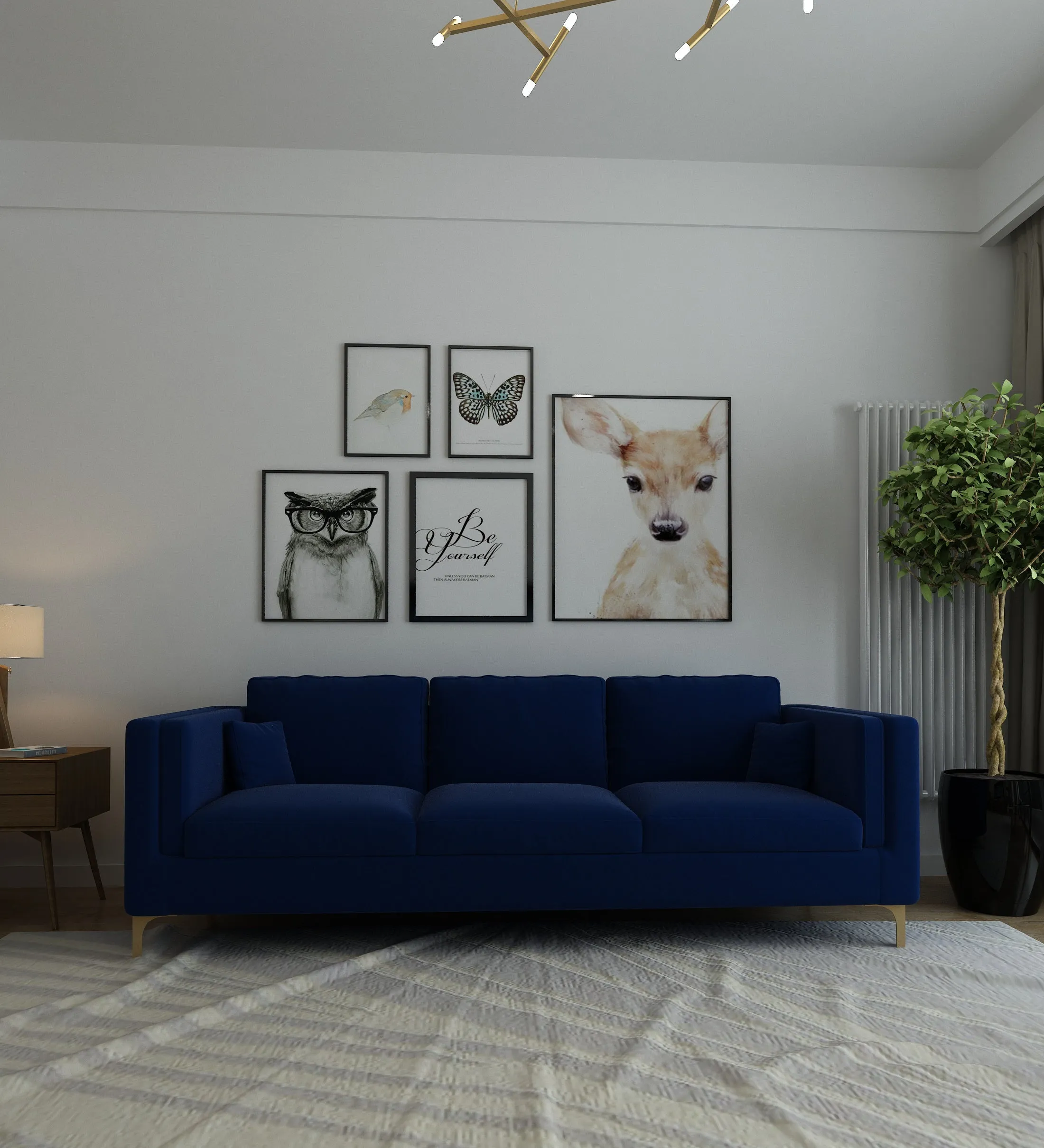 Adorn Homez Medan Sofa in Premium Velvet Fabric
