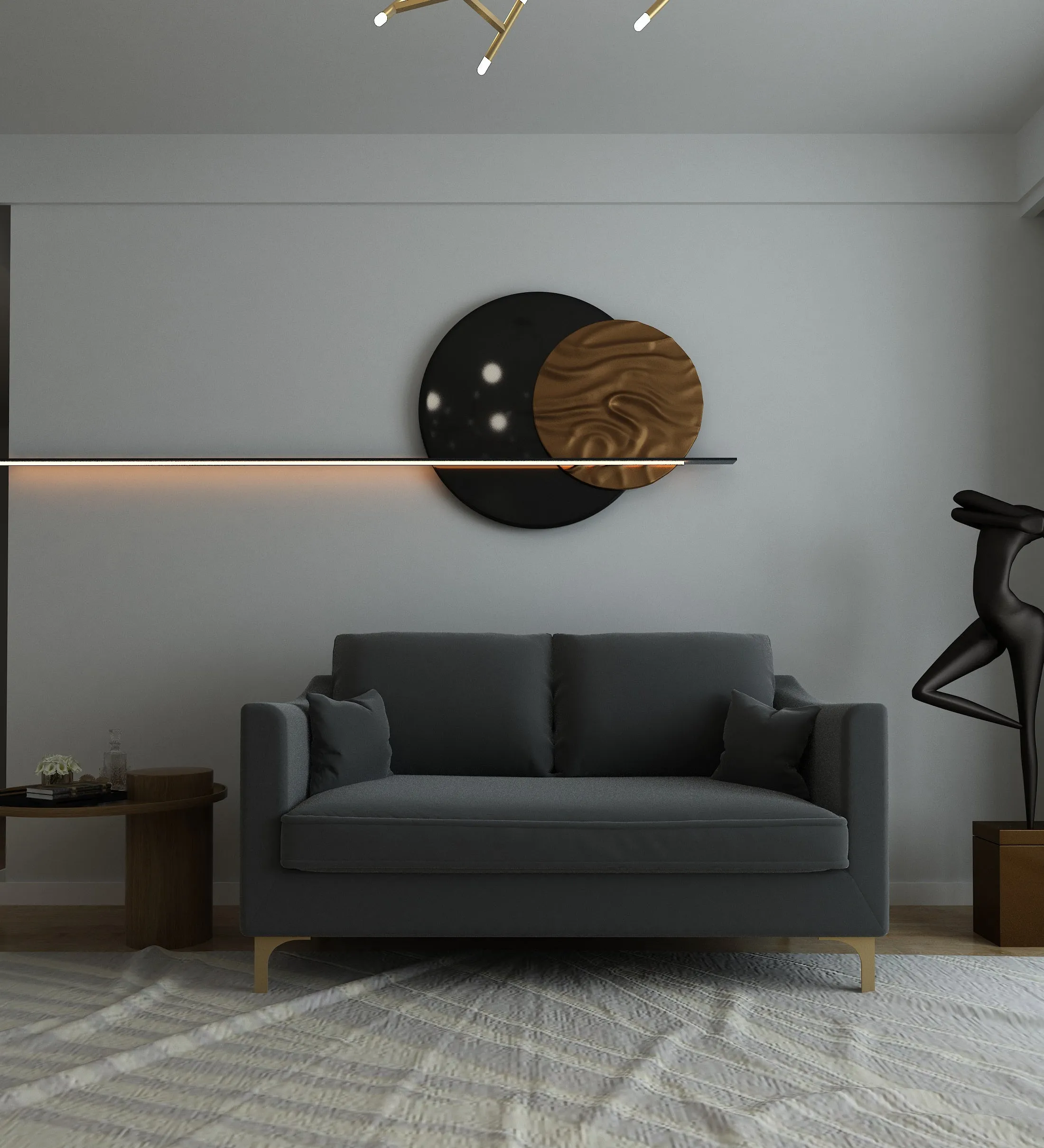 Adorn Homez Ryder Sofa in Premium Velvet Fabric