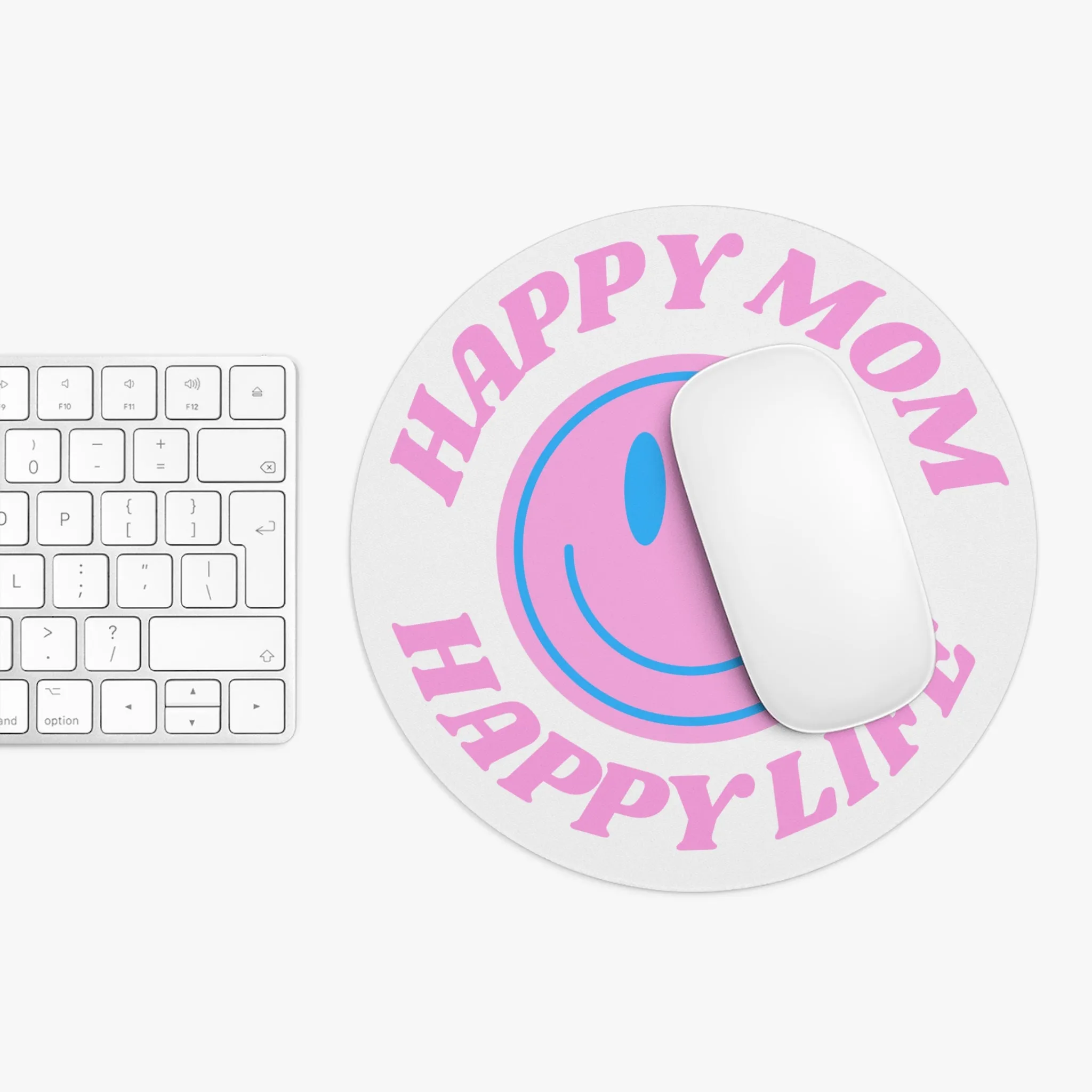 Aesthetic Mom Mouse Pad, Happy Mom Happy Life Aesthetic Mouse Pad, Smile Face Mouse Pad Trendy Mouse Pad, Aesthetic Smile