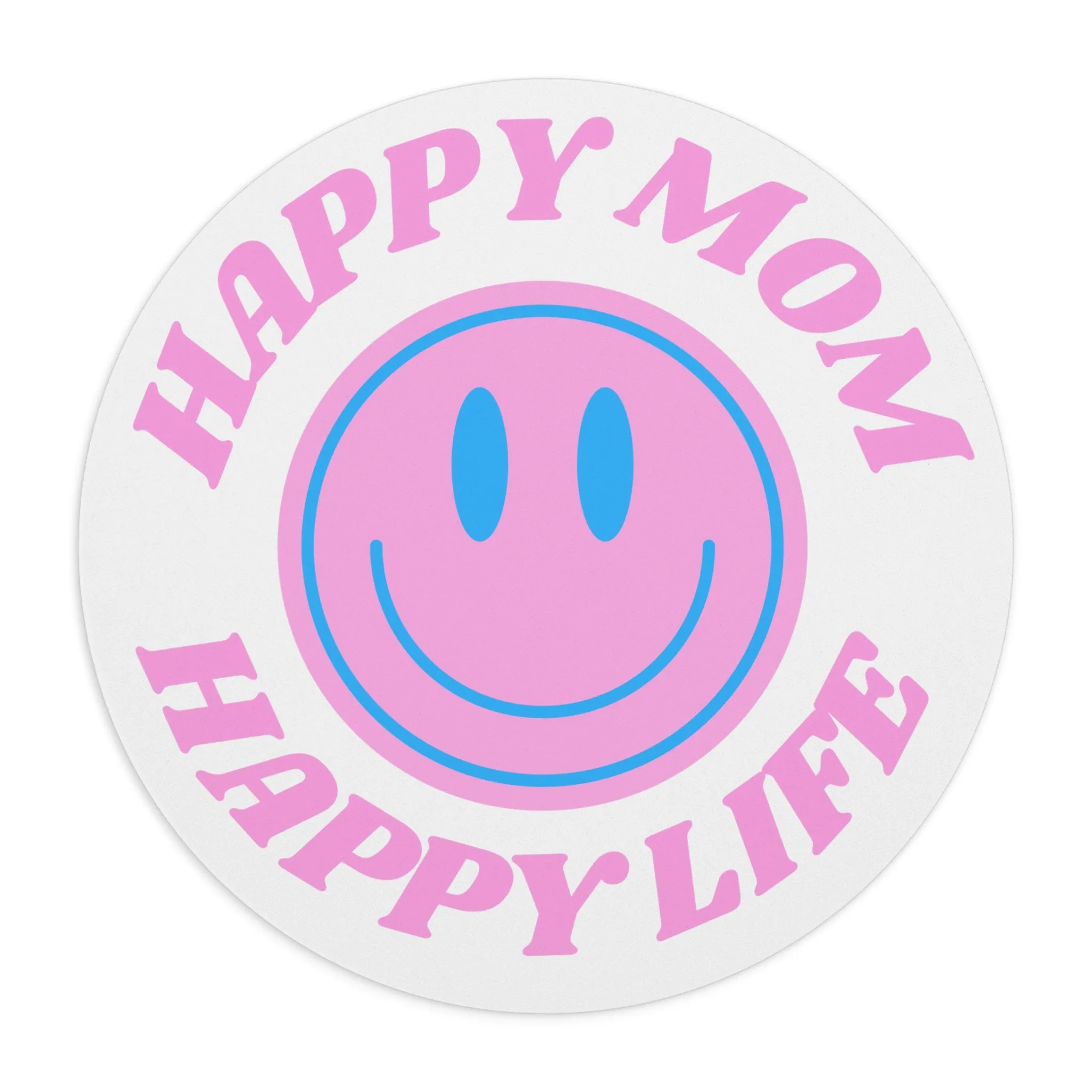 Aesthetic Mom Mouse Pad, Happy Mom Happy Life Aesthetic Mouse Pad, Smile Face Mouse Pad Trendy Mouse Pad, Aesthetic Smile