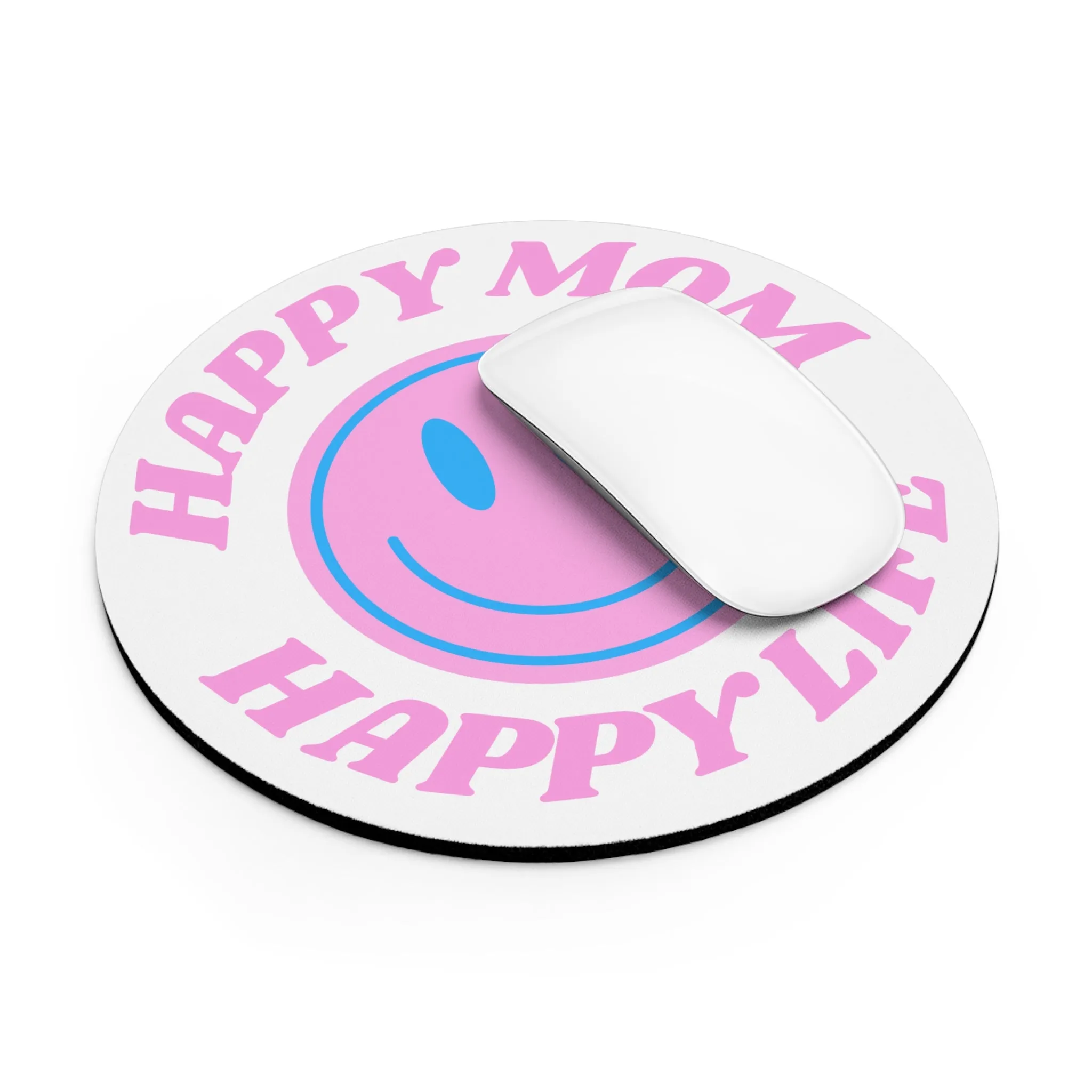 Aesthetic Mom Mouse Pad, Happy Mom Happy Life Aesthetic Mouse Pad, Smile Face Mouse Pad Trendy Mouse Pad, Aesthetic Smile