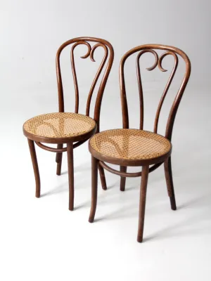antique FMG bentwood chairs pair