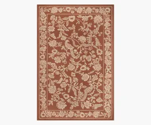 Arboretum Aviary Wool-Hooked Rug - Amber