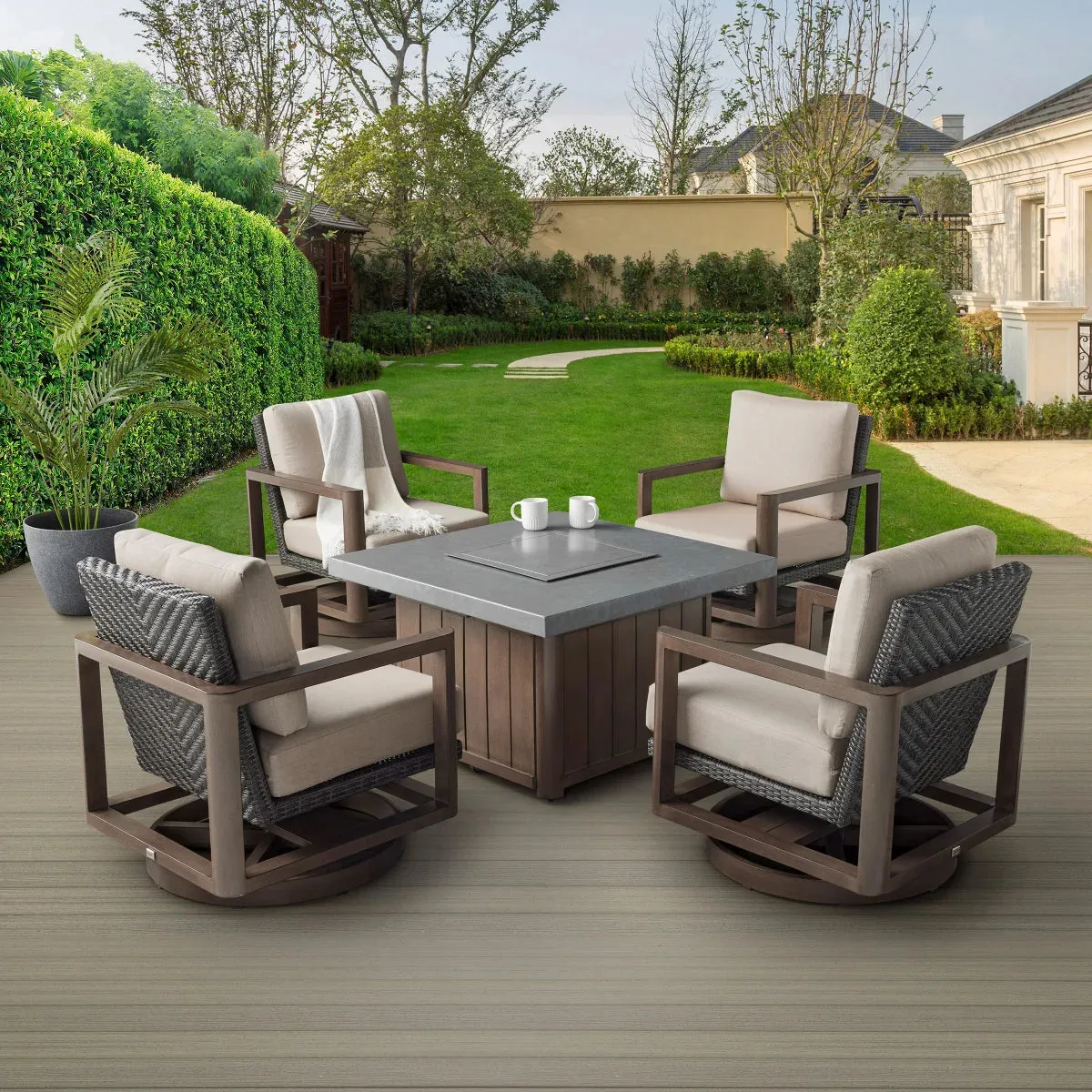 Ashford 5-piece Fire Chat Outdoor Seating Set