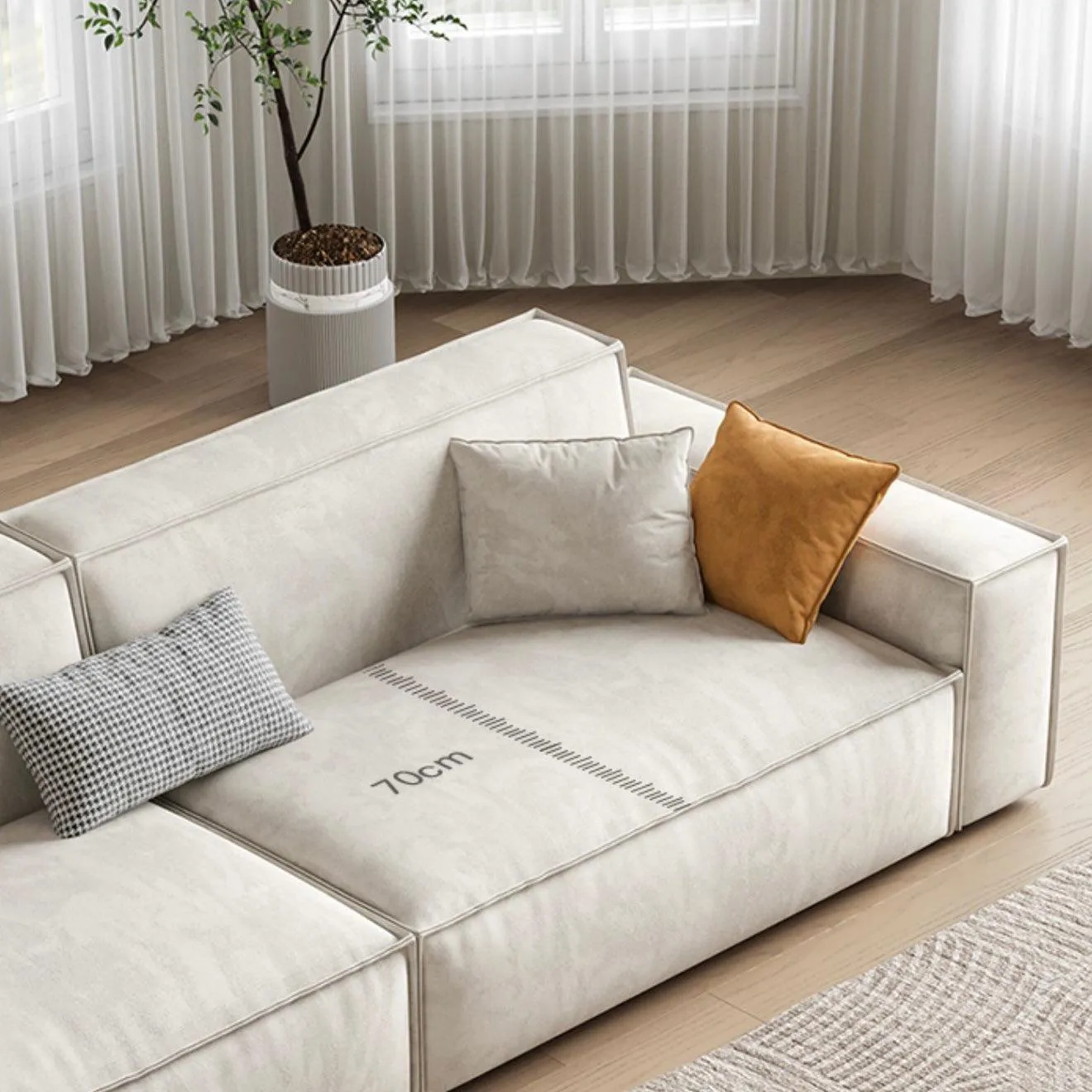 Durable Aureus Sofa with Scratch-Resistant Fabric