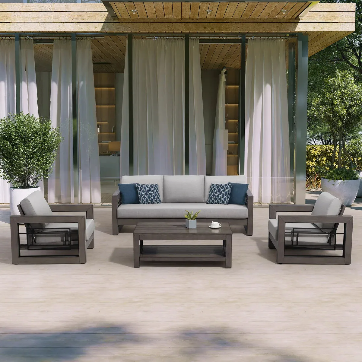 Austin II 4-piece Outdoor Patio Seating Set