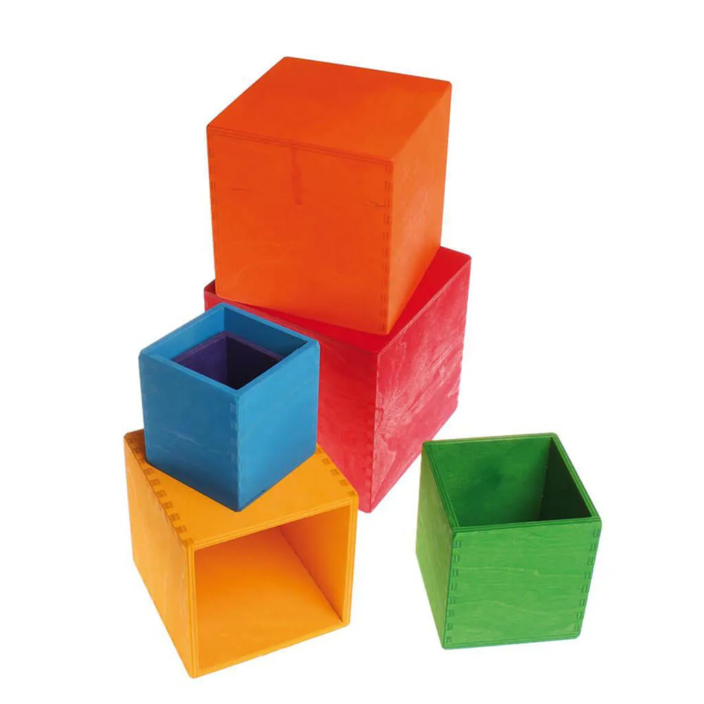 Authentic Grimm's Large Rainbow Set of Boxes Toy