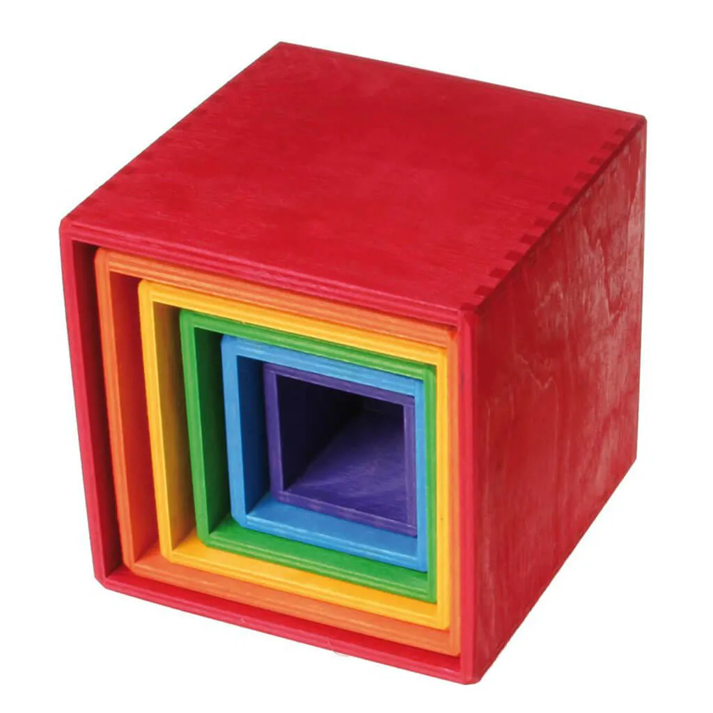 Authentic Grimm's Large Rainbow Set of Boxes Toy