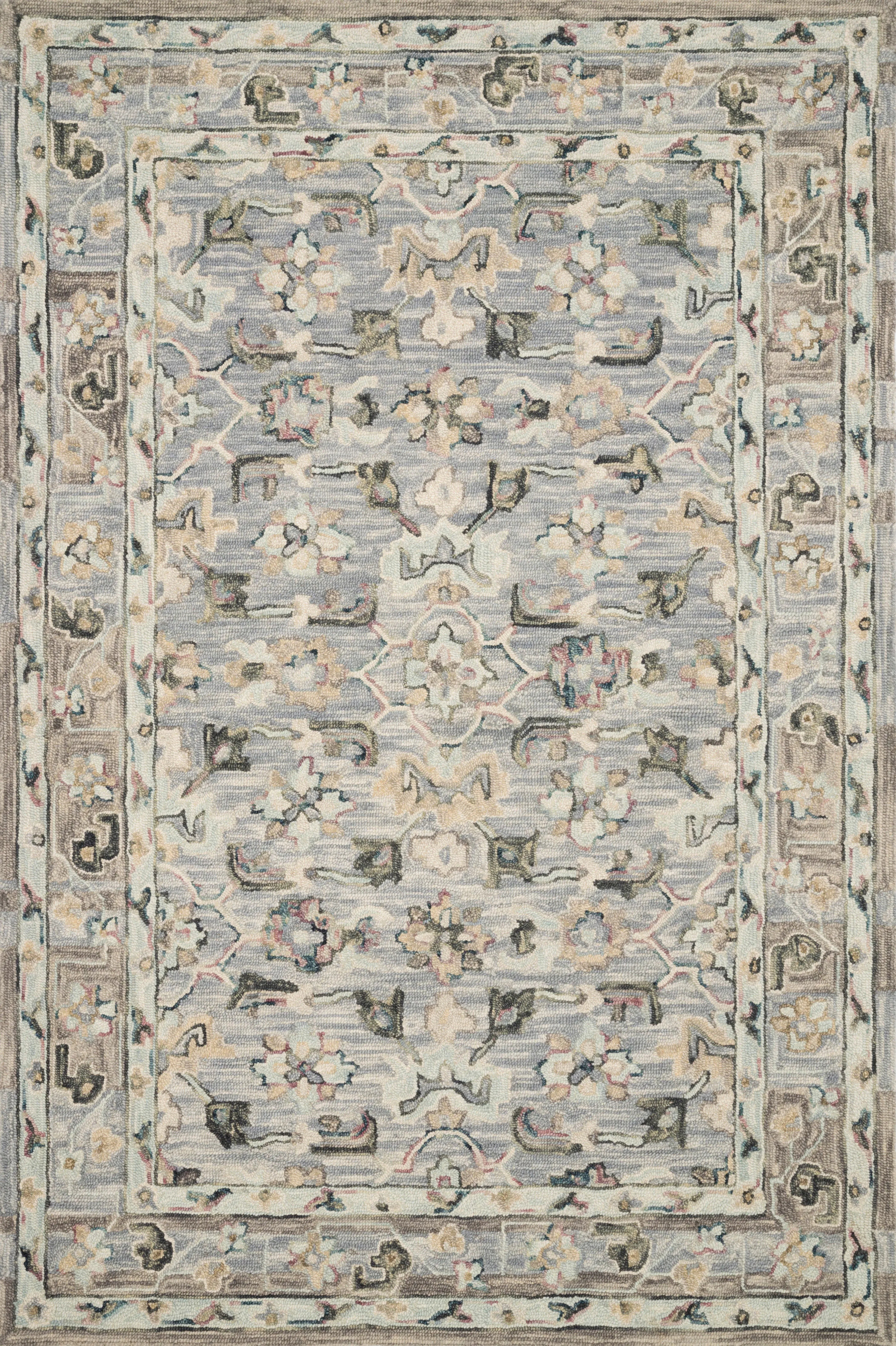 Beatty Rug in Light Blue & Multi