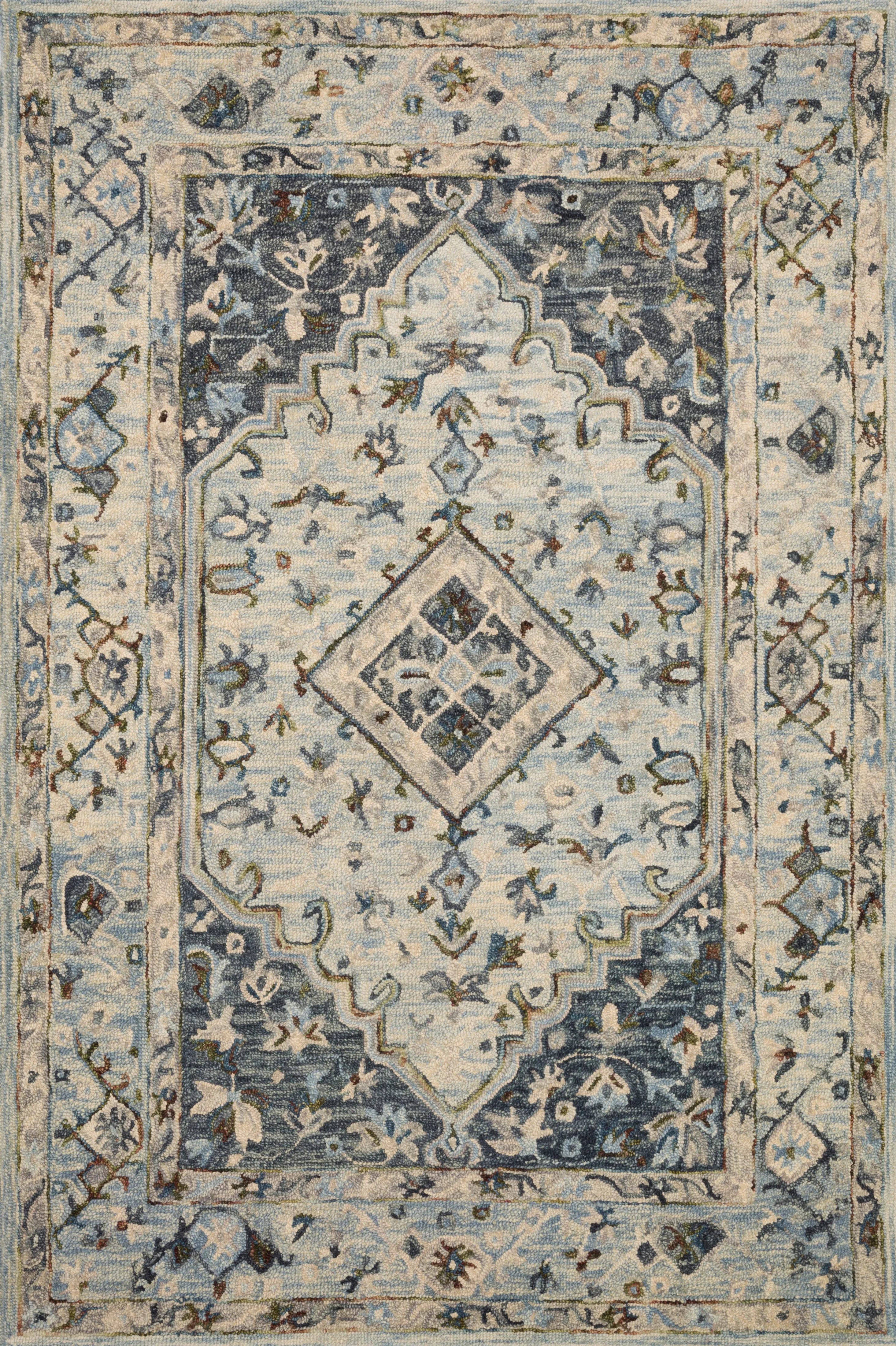 Beatty Rug in Lt. Blue & Blue