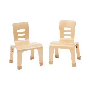 Bentwood Chair, 10in Seat Height, Stackable Seats, 2-Pack