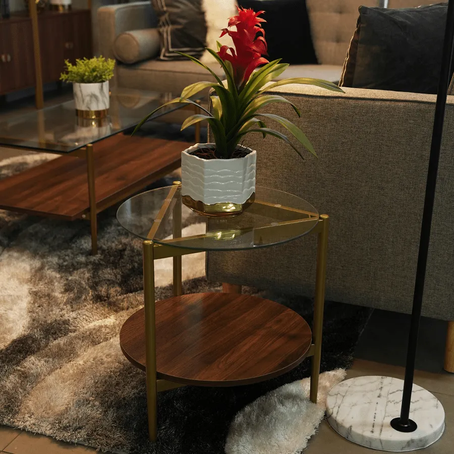 Bexley Glass Top Side Table