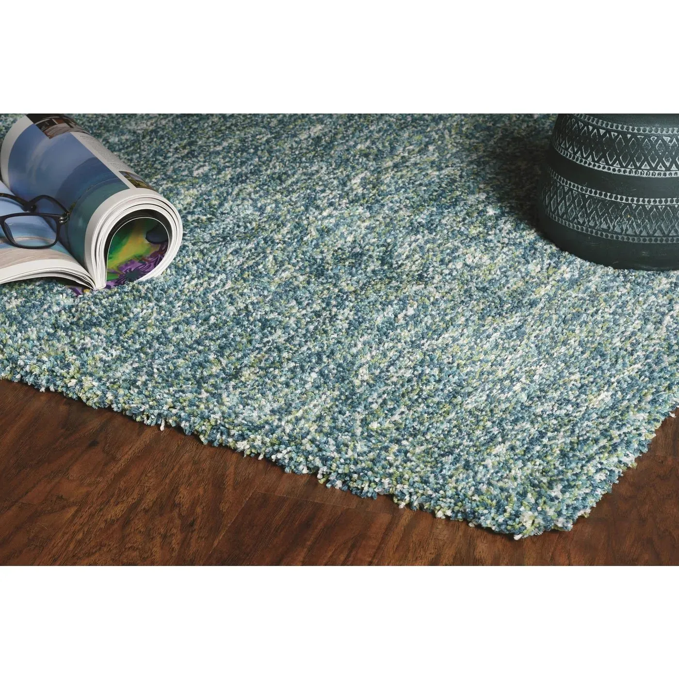 Bliss 1588 Shag Seafoam Heather Rug