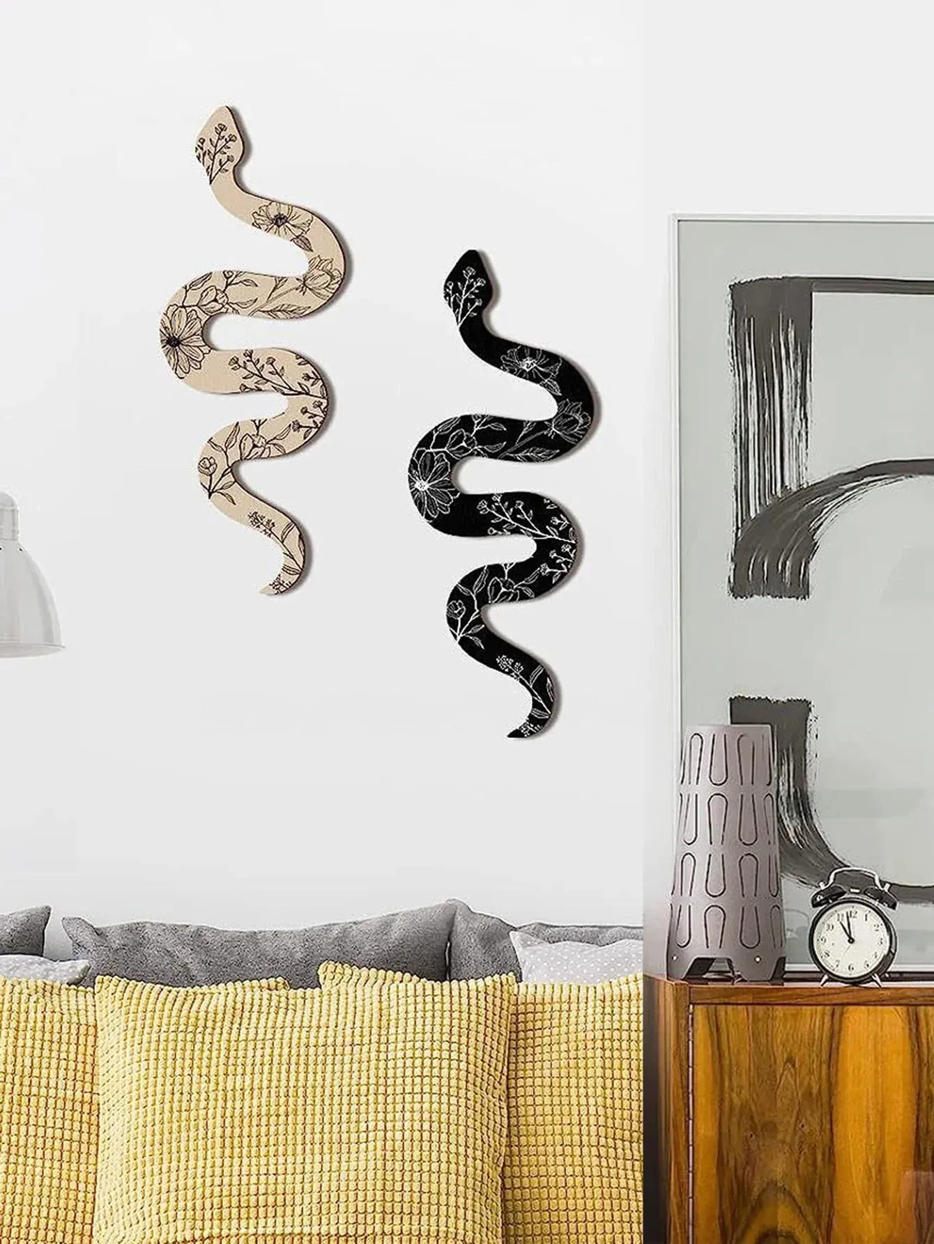 Boho Snake Wall Decor for Bedroom or Living Room