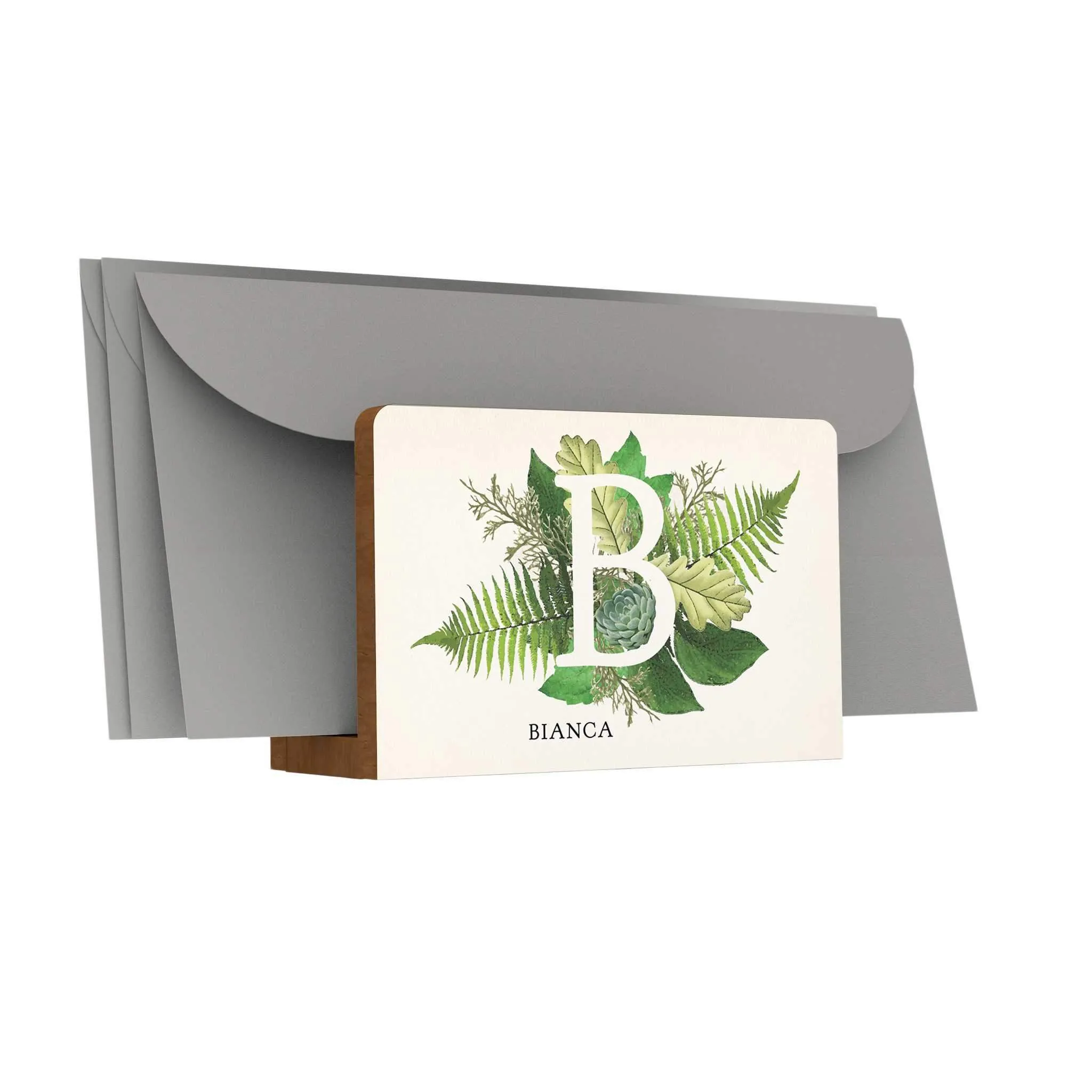 Botanical Monogram Letter Holder
