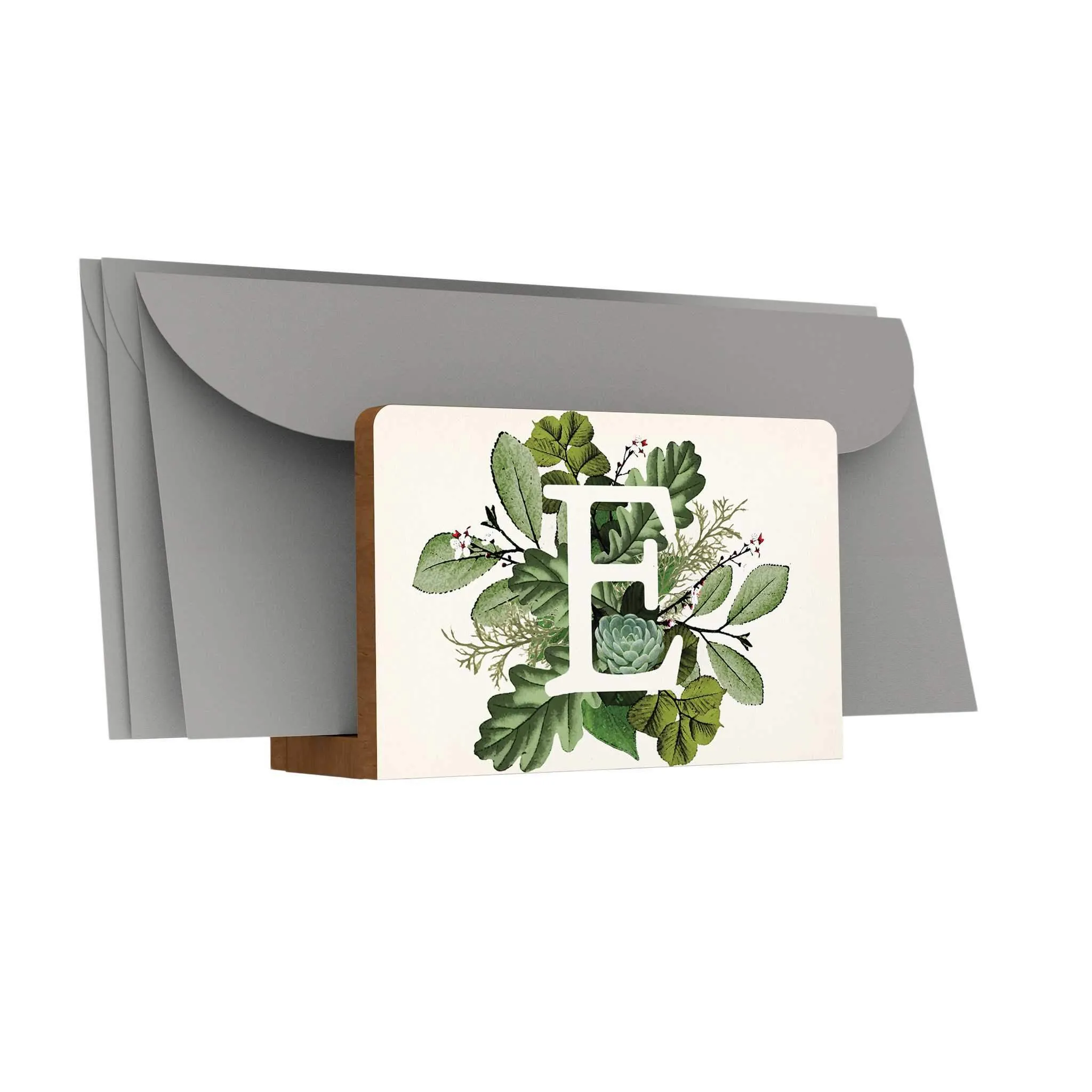 Botanical Monogram Letter Holder