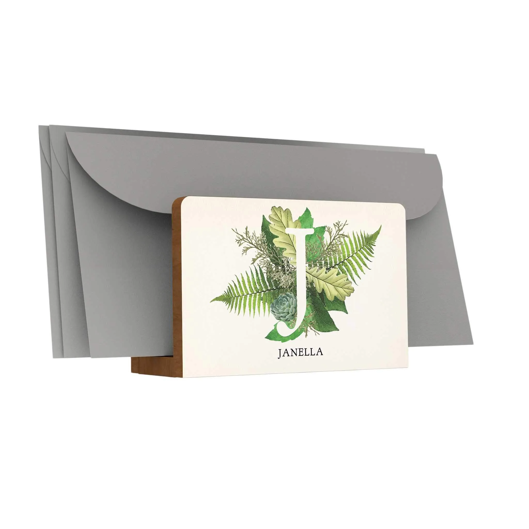 Botanical Monogram Letter Holder