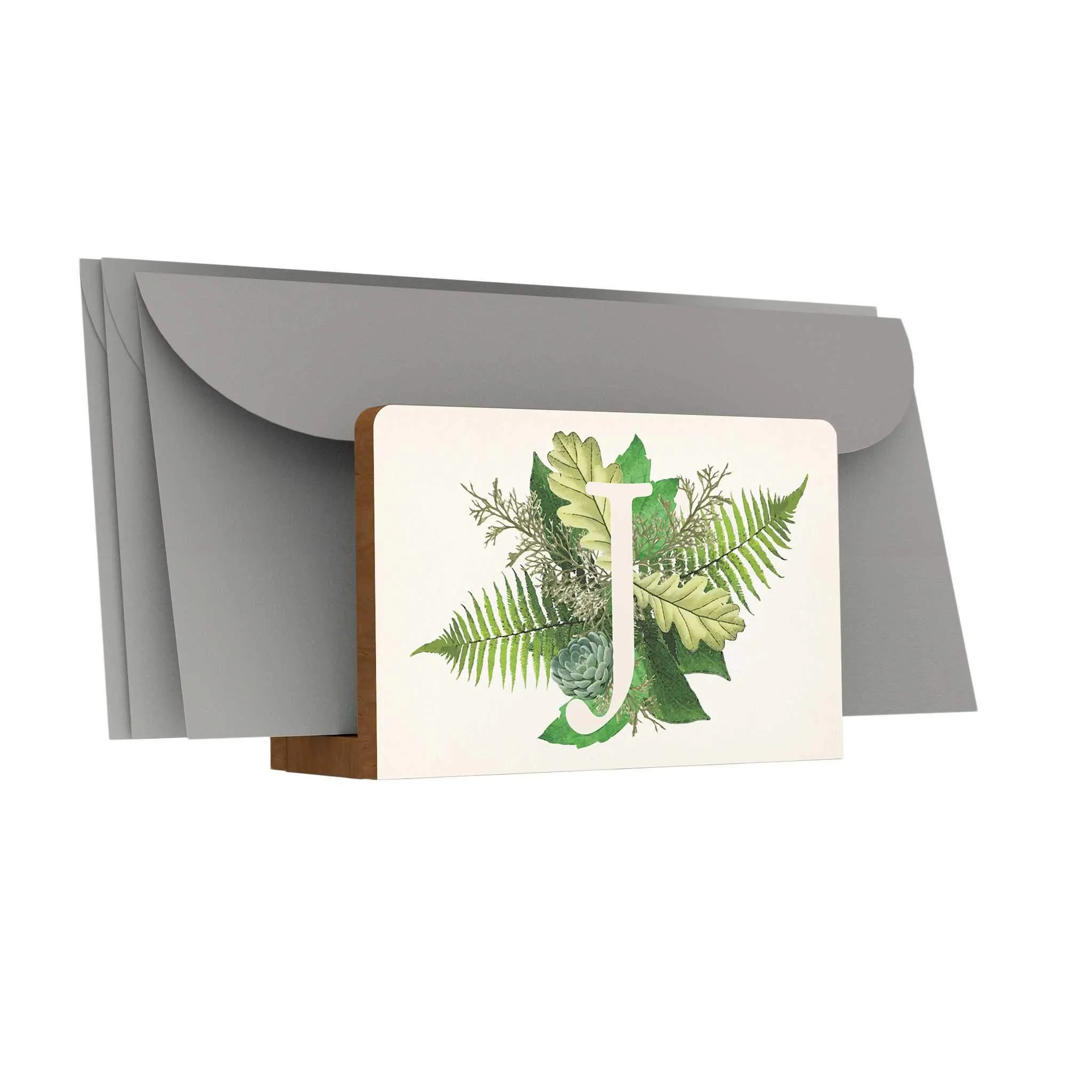 Botanical Monogram Letter Holder