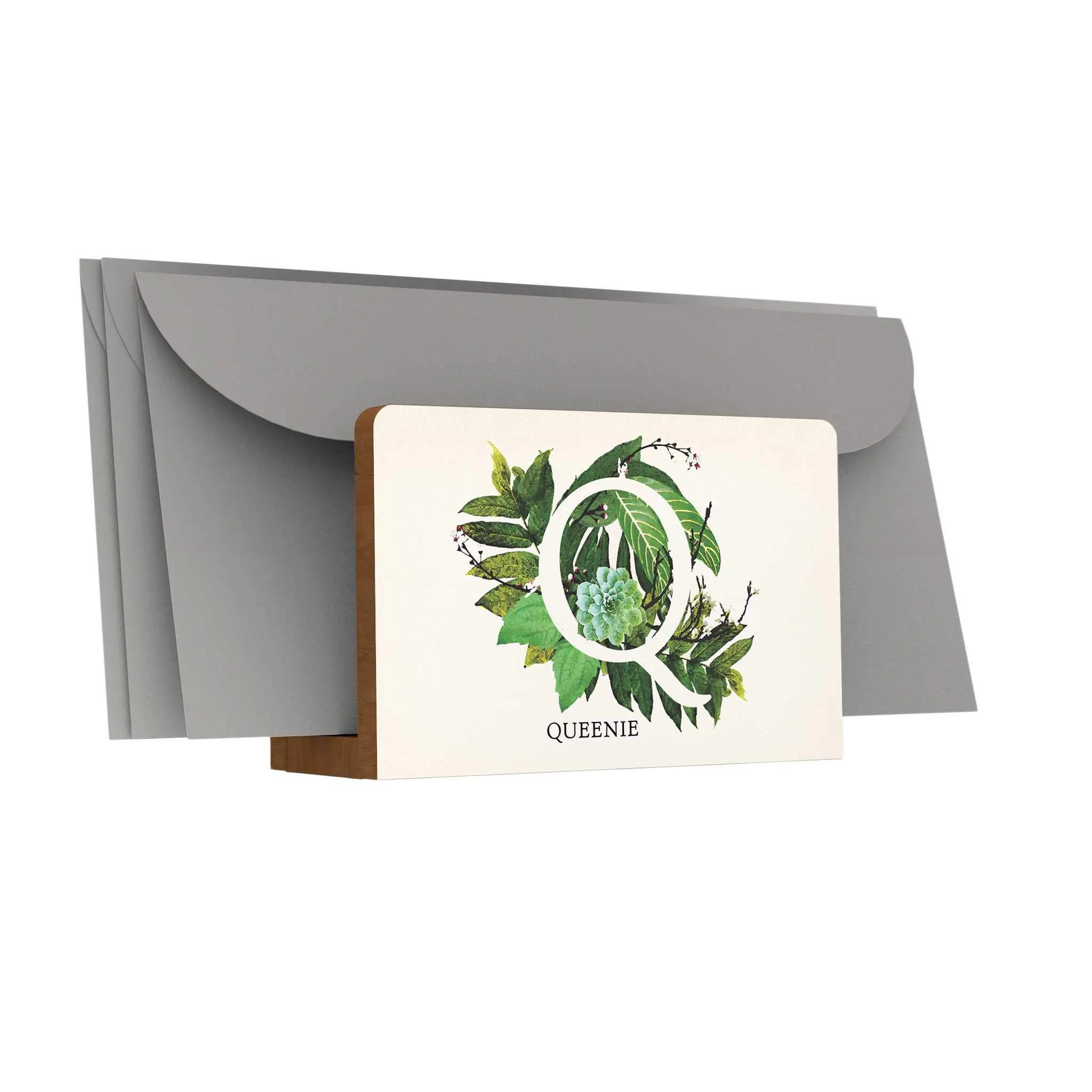 Botanical Monogram Letter Holder