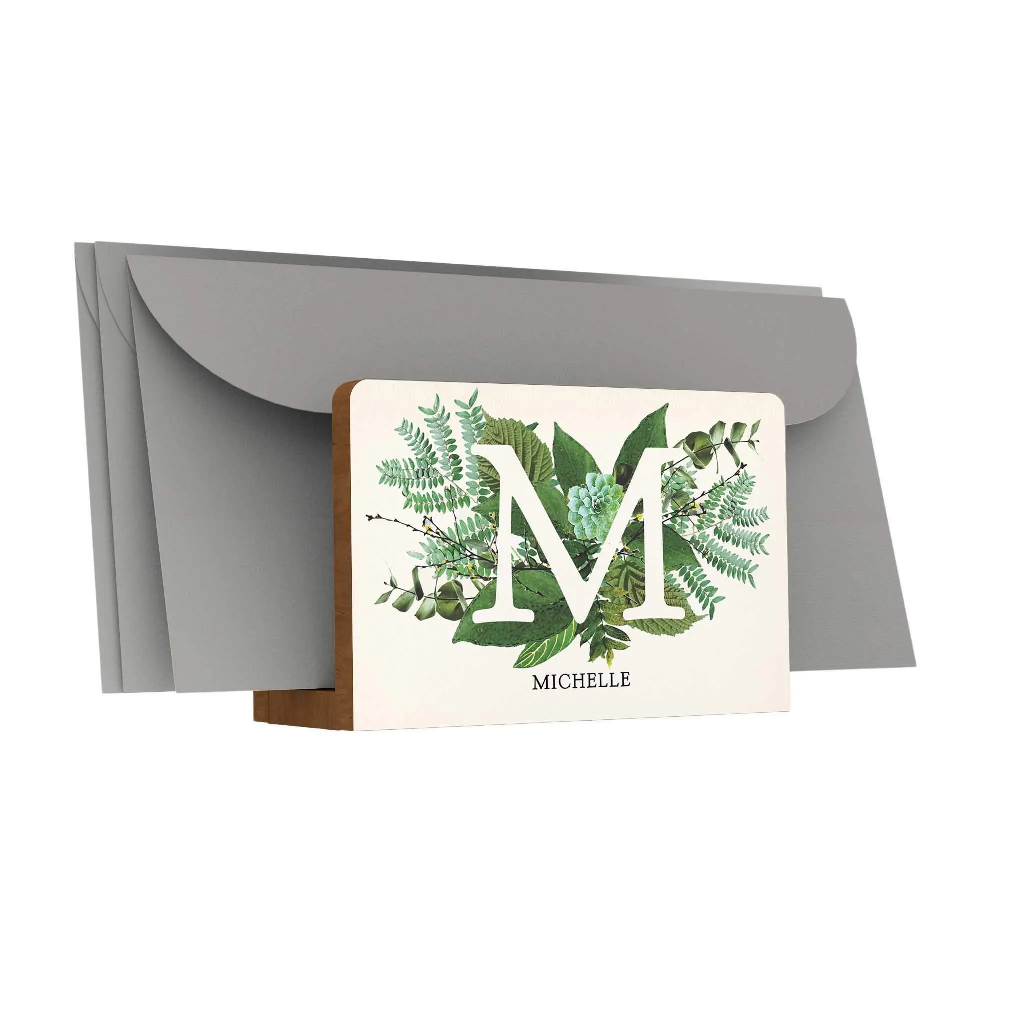 Botanical Monogram Letter Holder