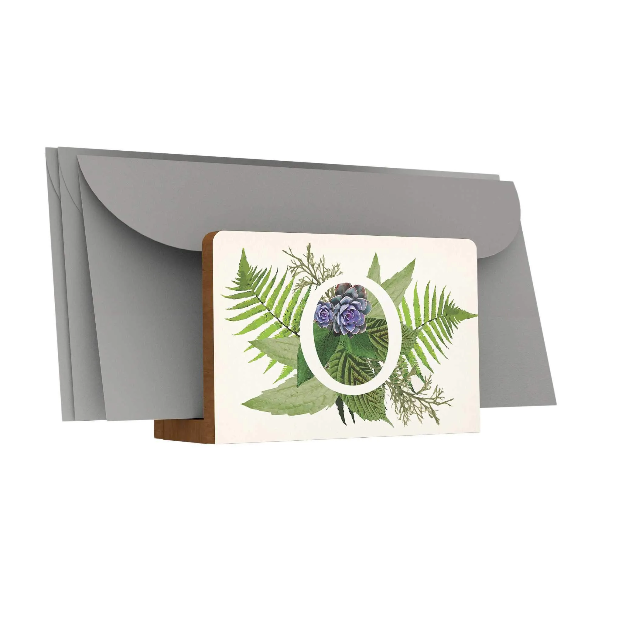 Botanical Monogram Letter Holder