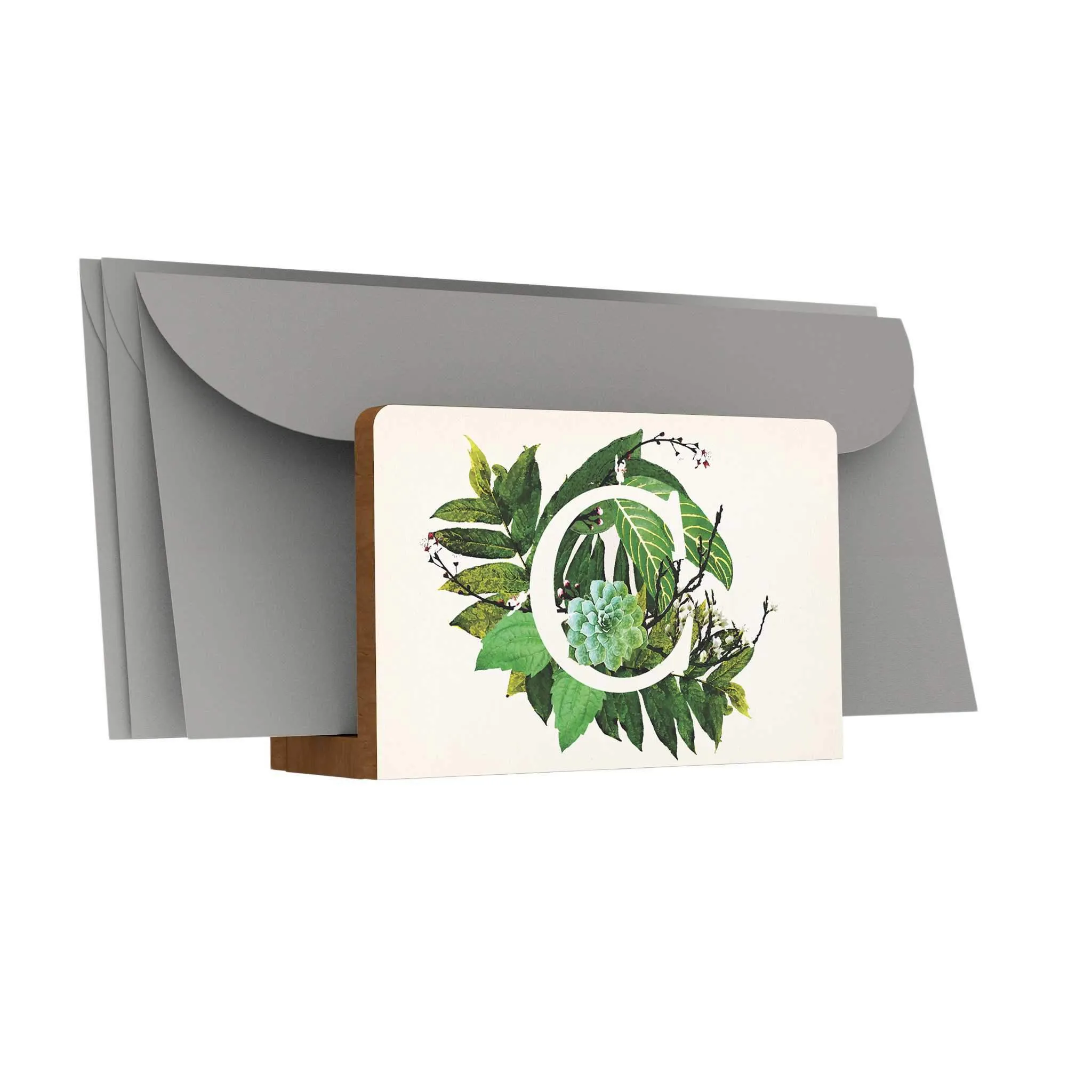 Botanical Monogram Letter Holder