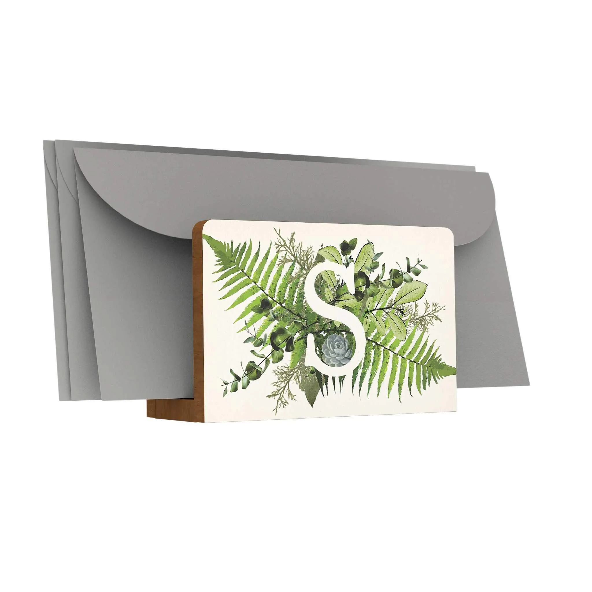 Botanical Monogram Letter Holder