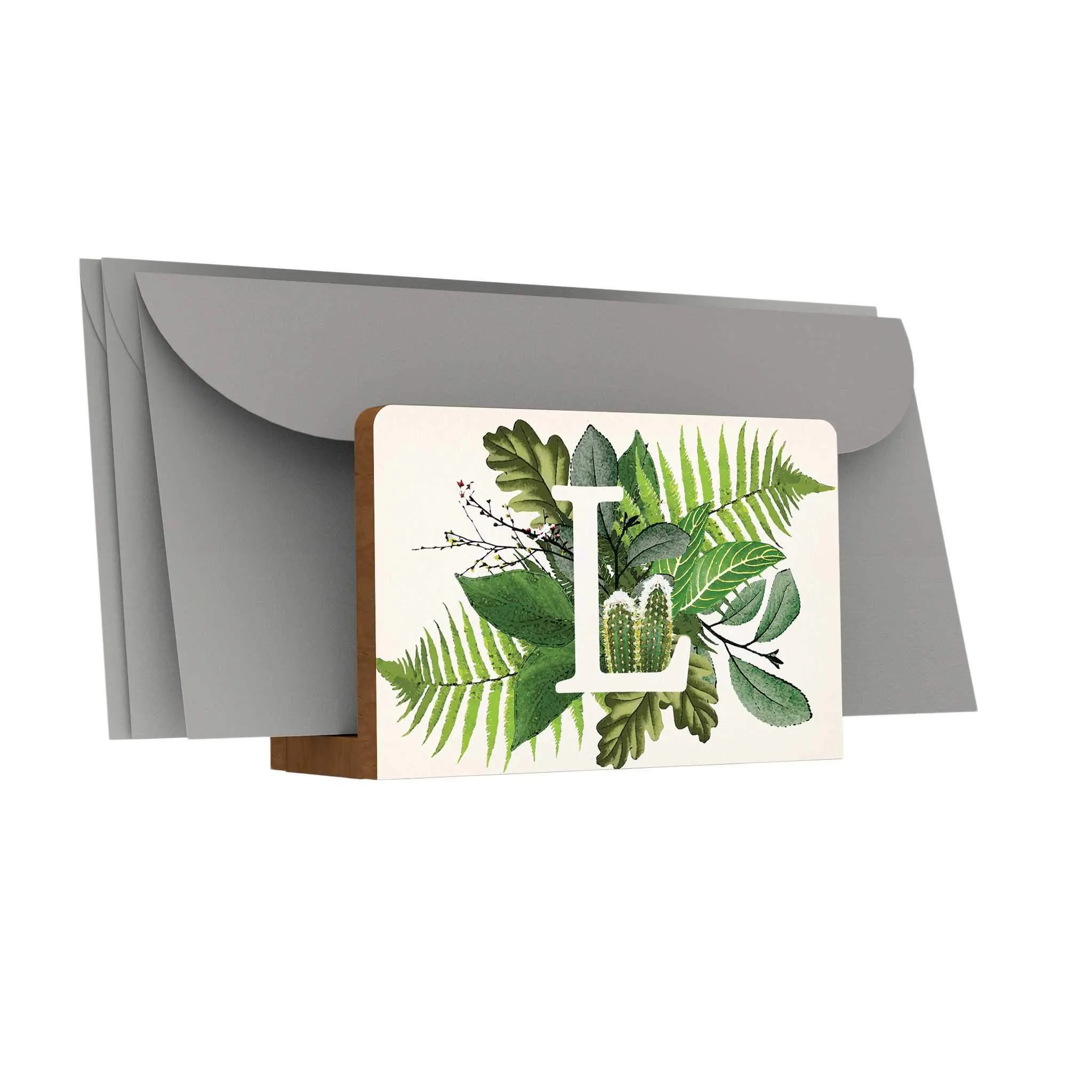 Botanical Monogram Letter Holder