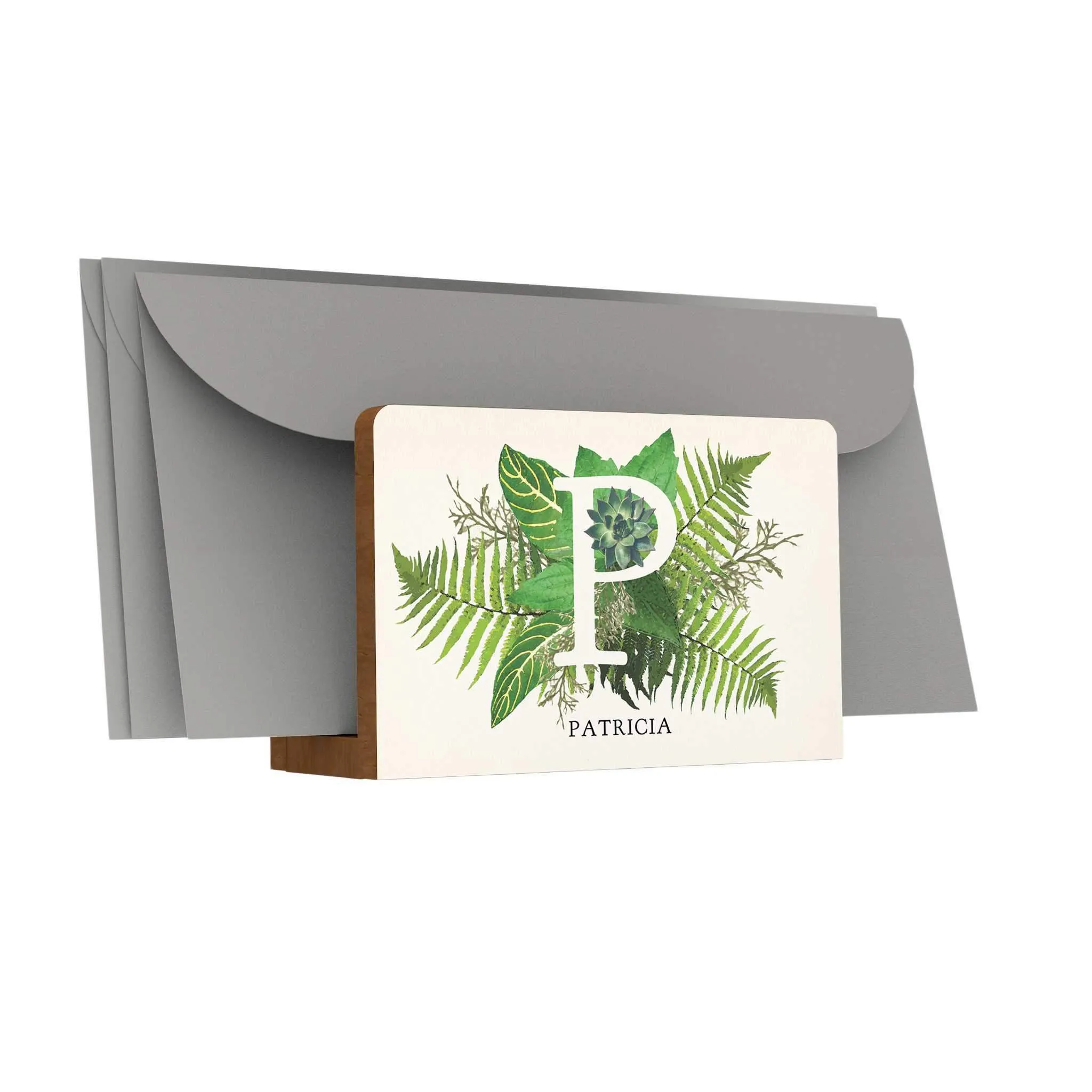 Botanical Monogram Letter Holder