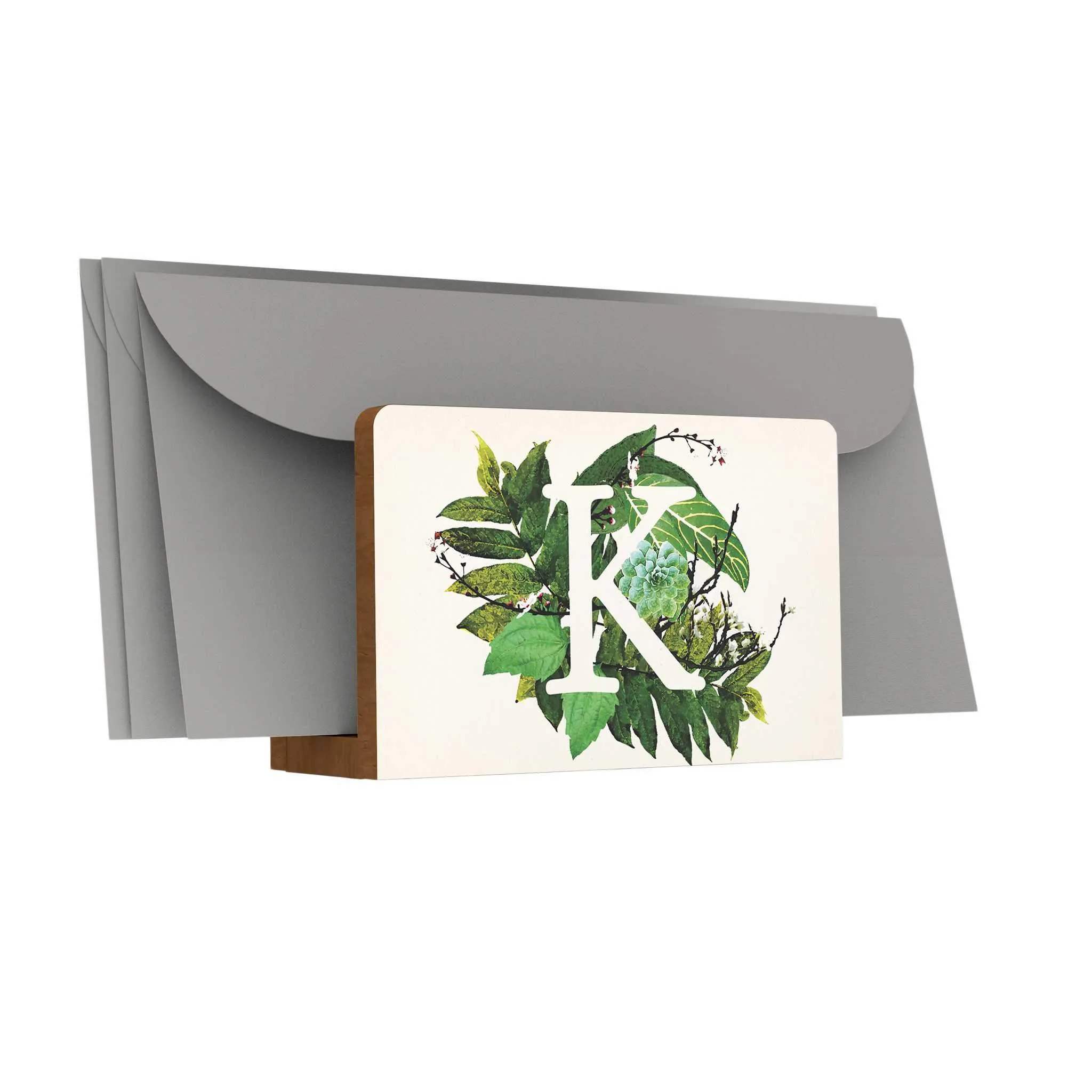 Botanical Monogram Letter Holder