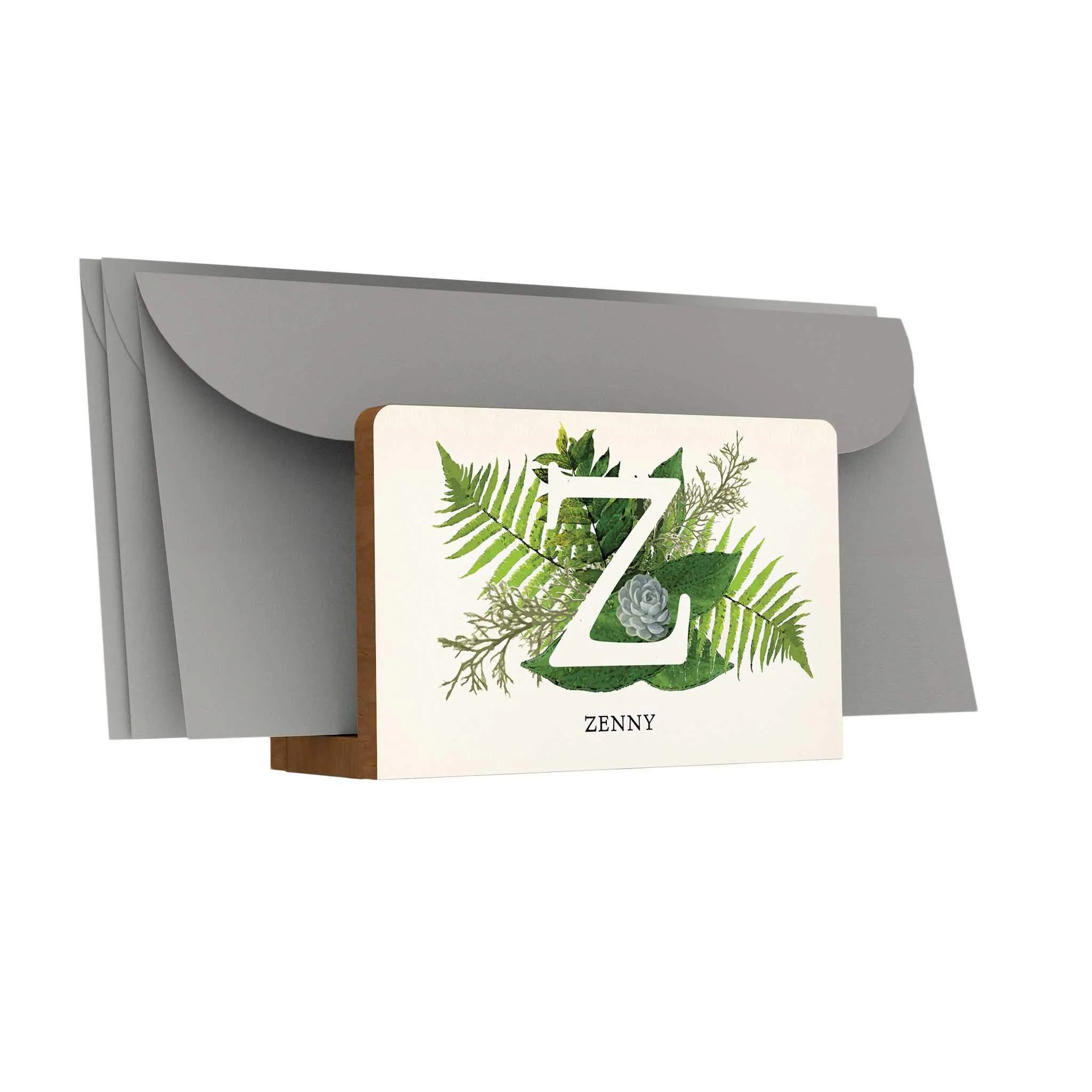Botanical Monogram Letter Holder