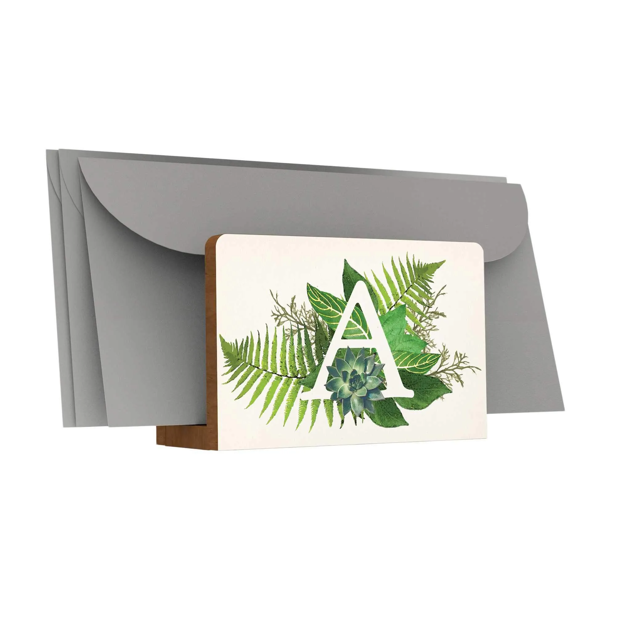 Botanical Monogram Letter Holder