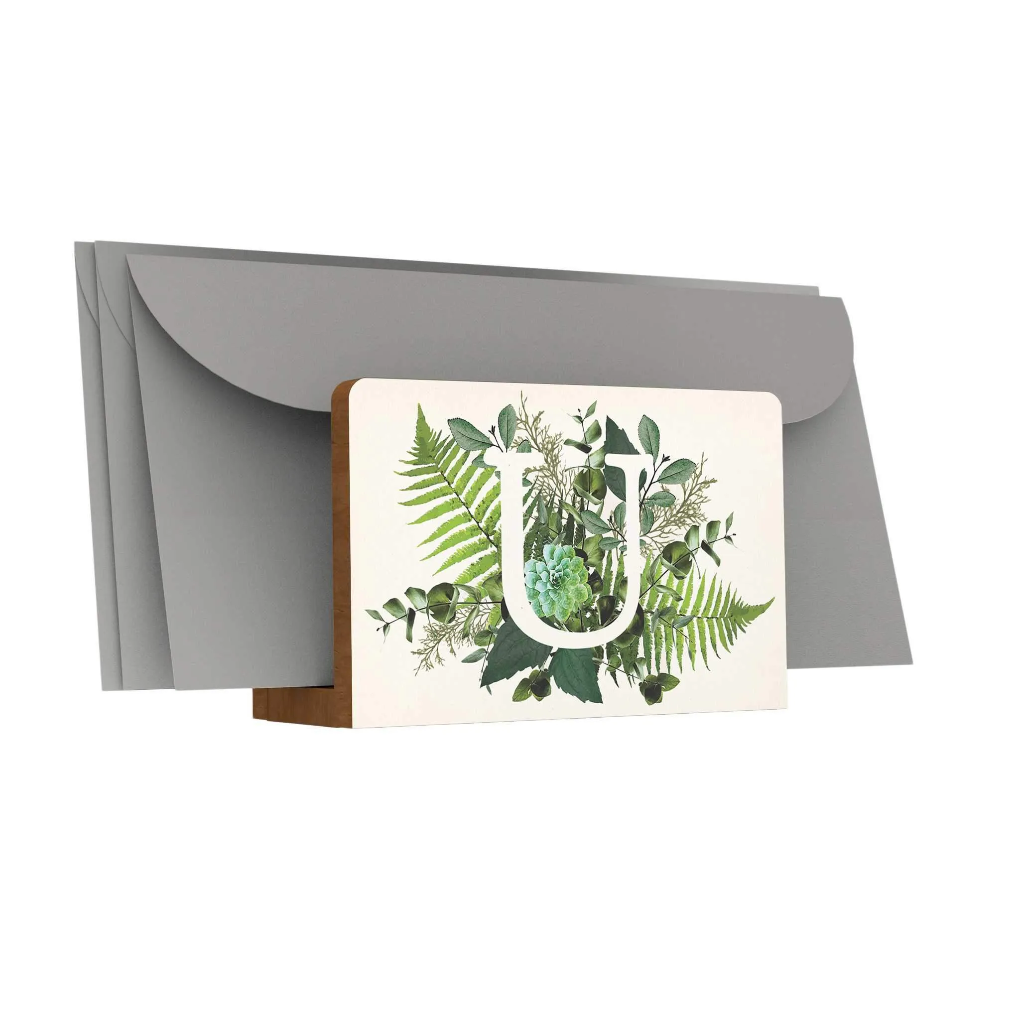 Botanical Monogram Letter Holder