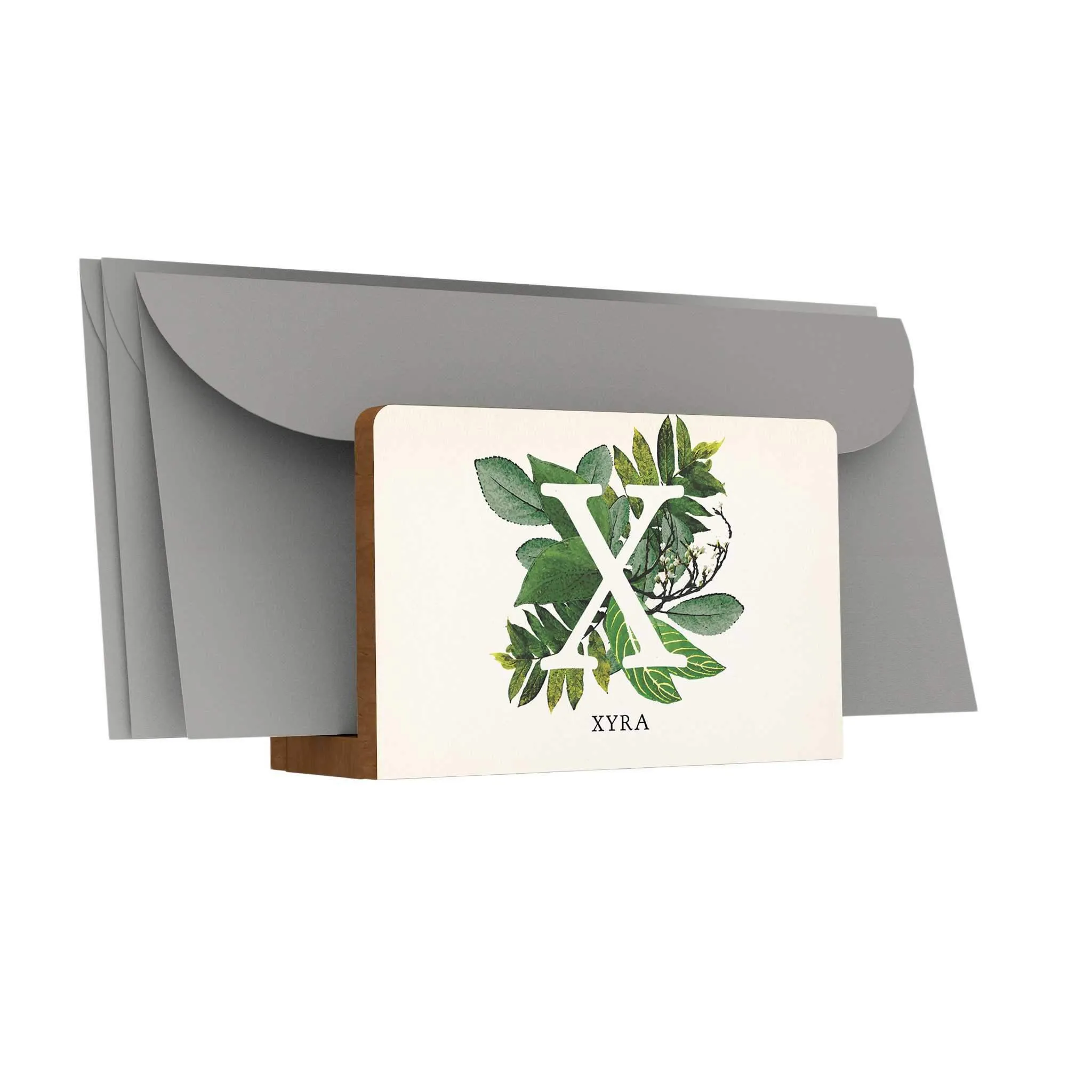 Botanical Monogram Letter Holder