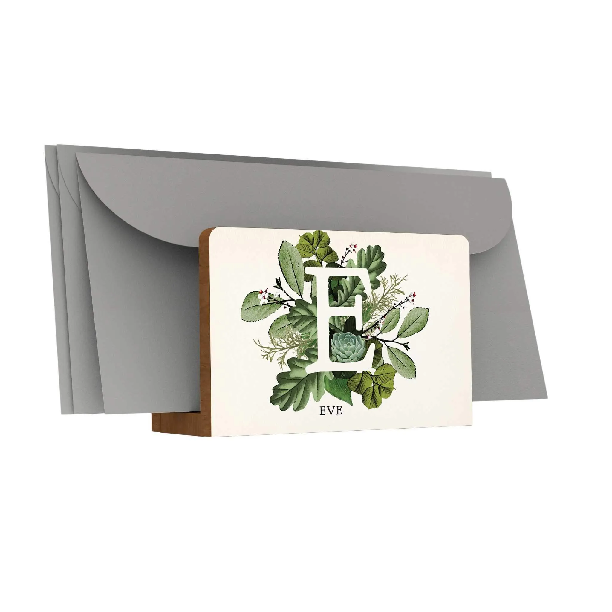 Botanical Monogram Letter Holder
