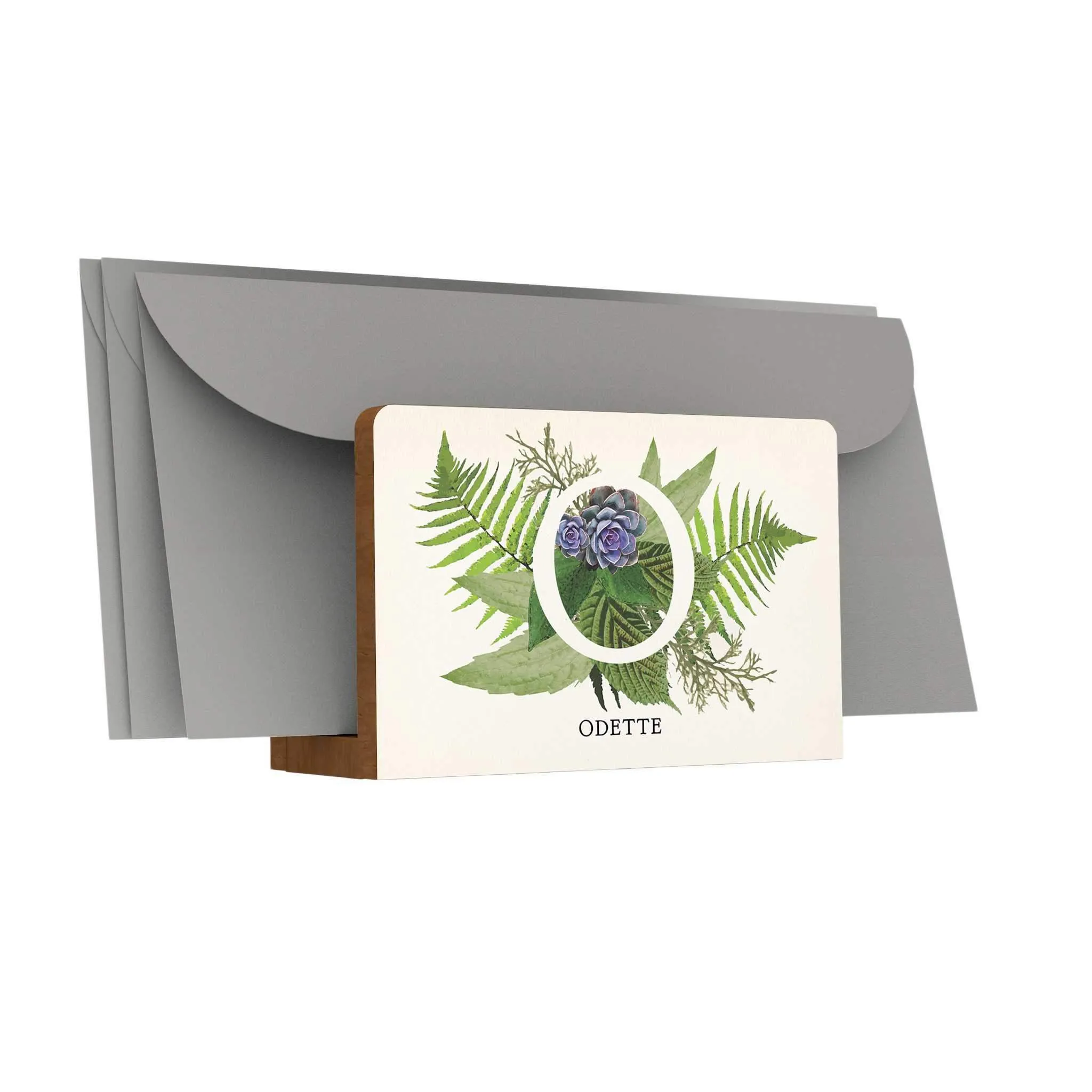 Botanical Monogram Letter Holder