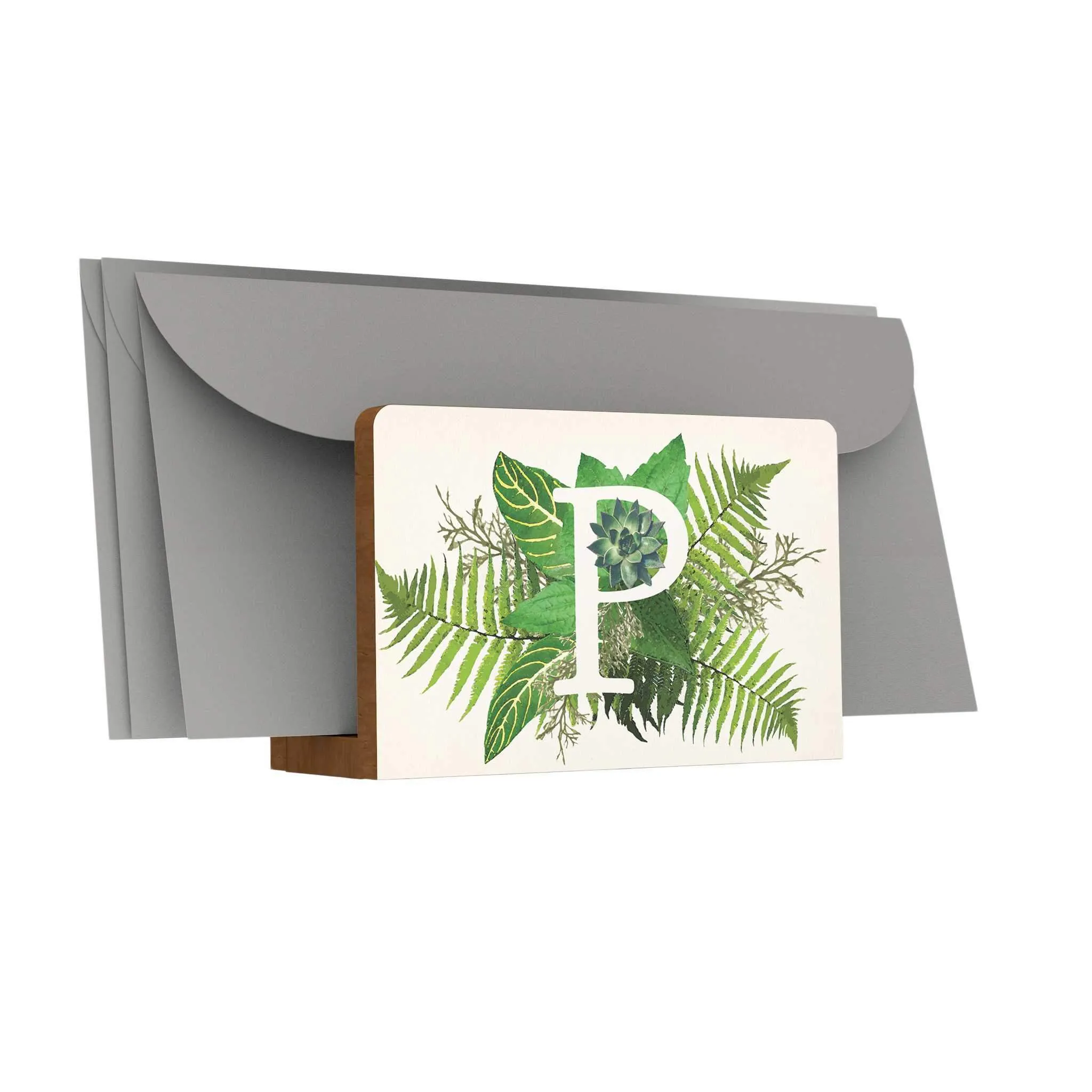 Botanical Monogram Letter Holder