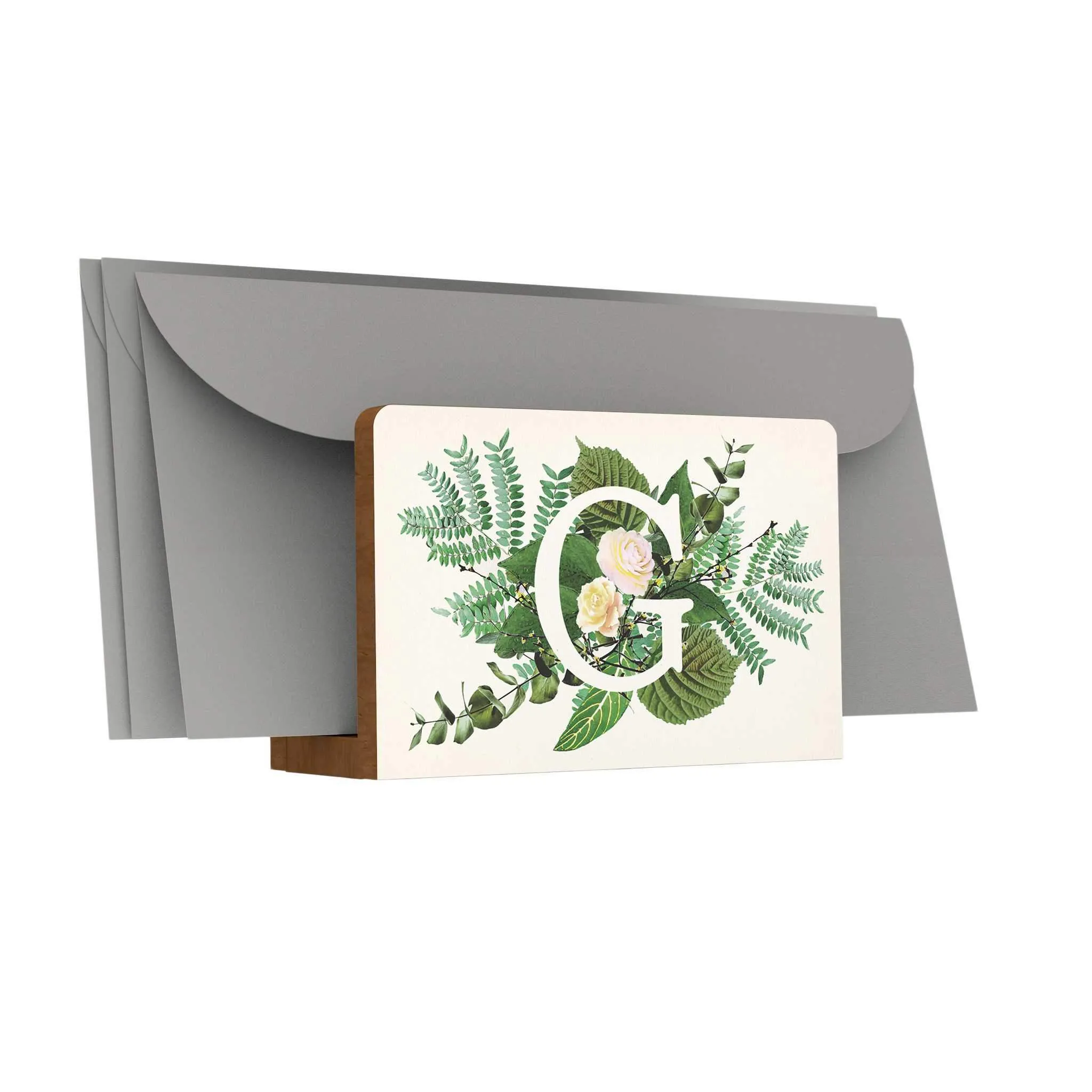 Botanical Monogram Letter Holder