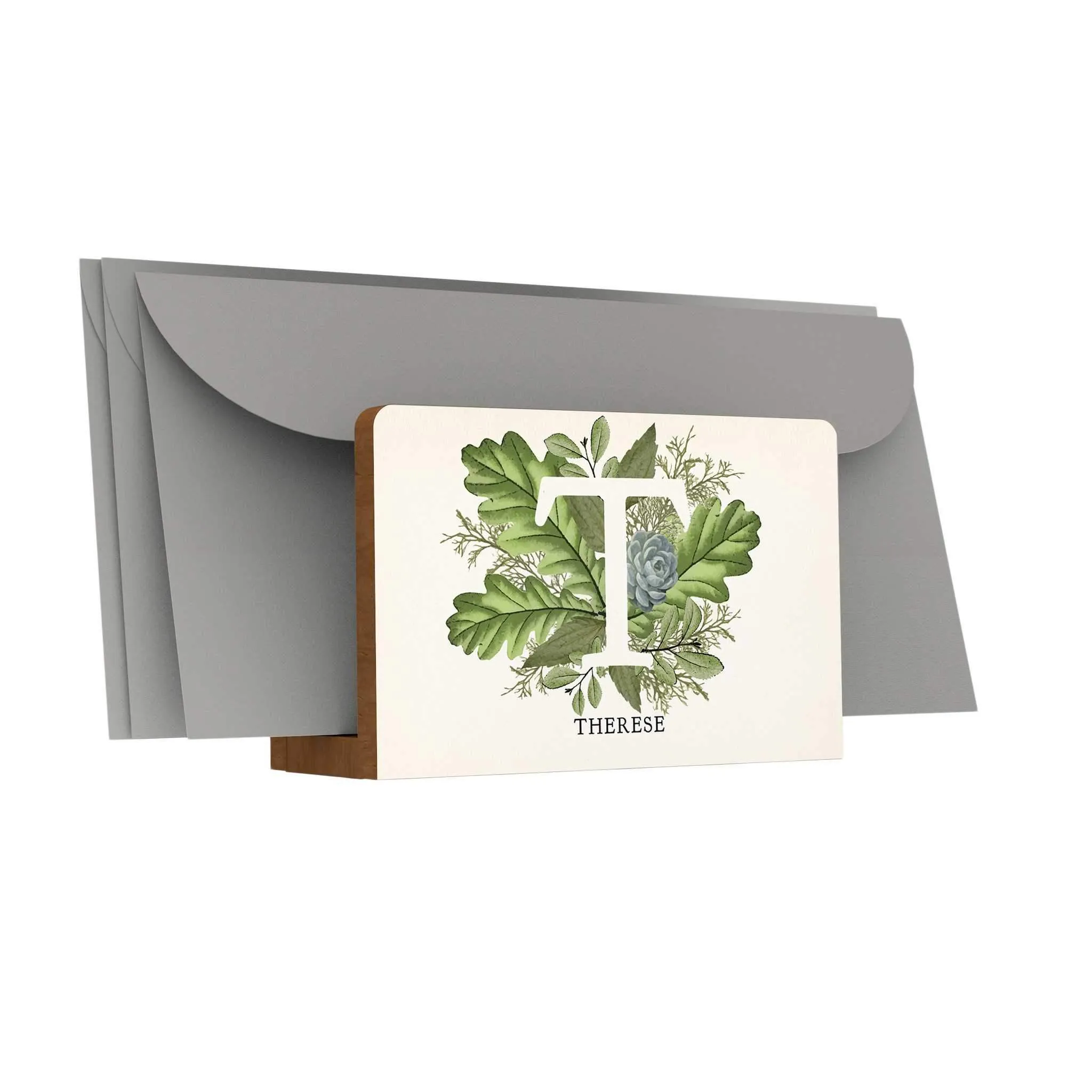 Botanical Monogram Letter Holder