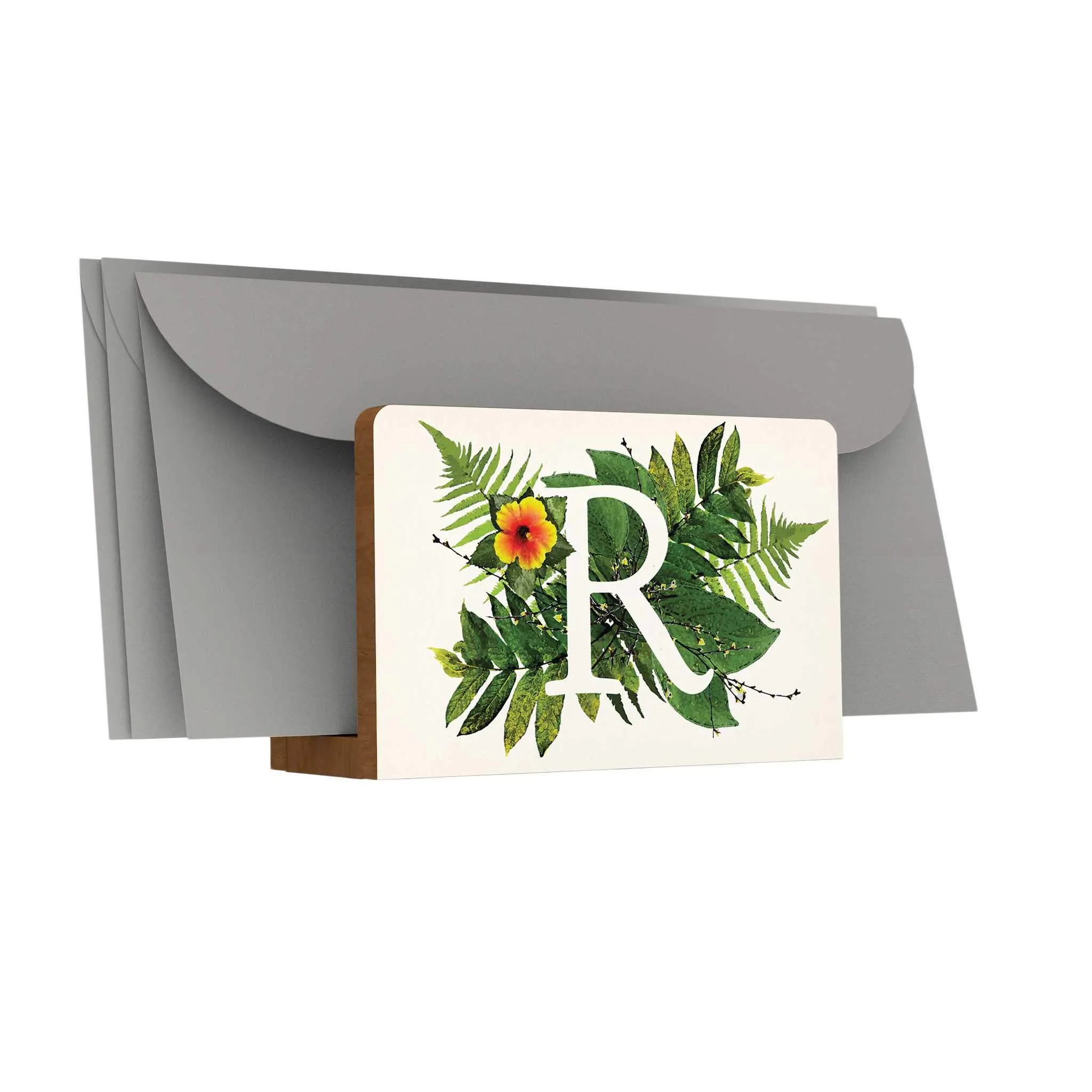 Botanical Monogram Letter Holder