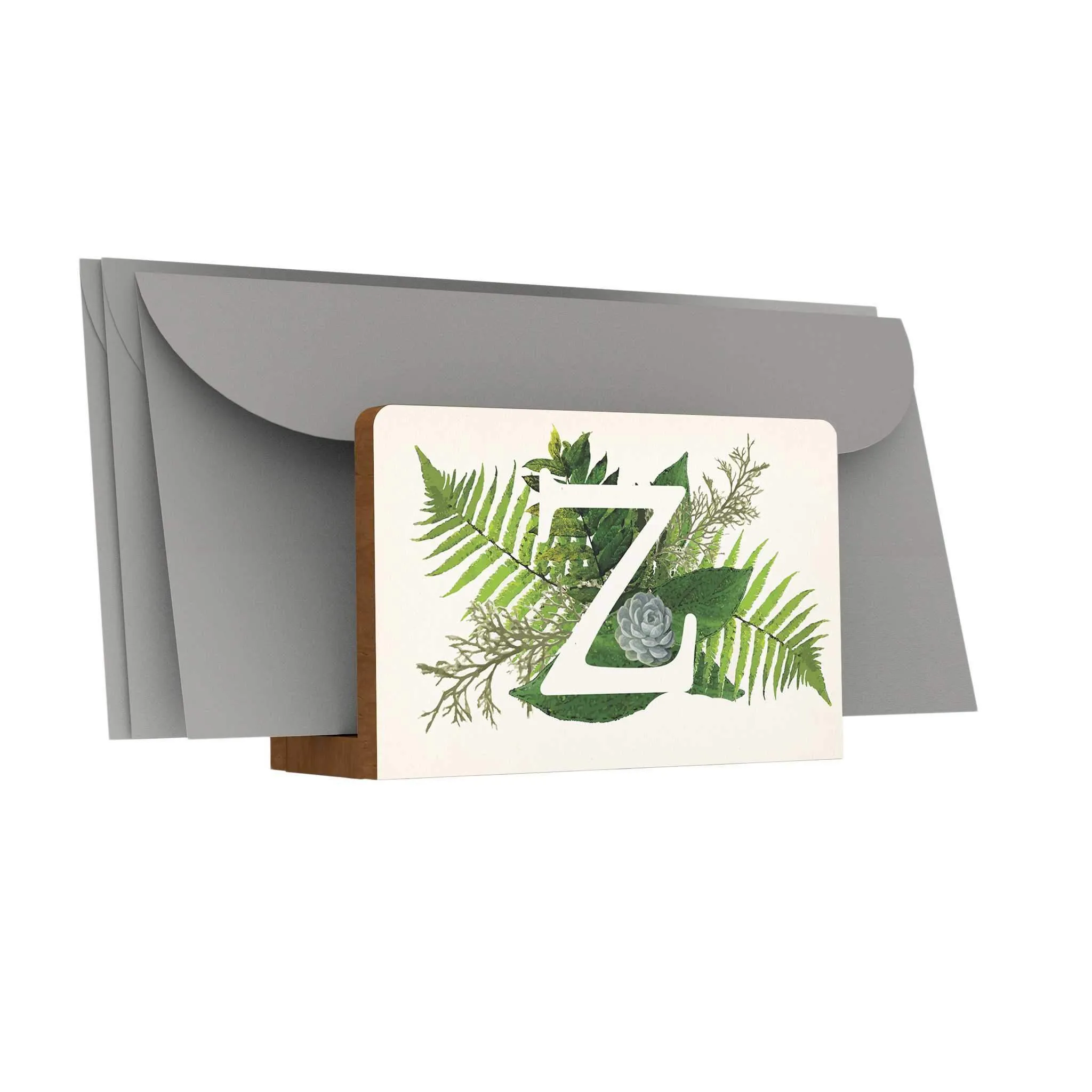 Botanical Monogram Letter Holder