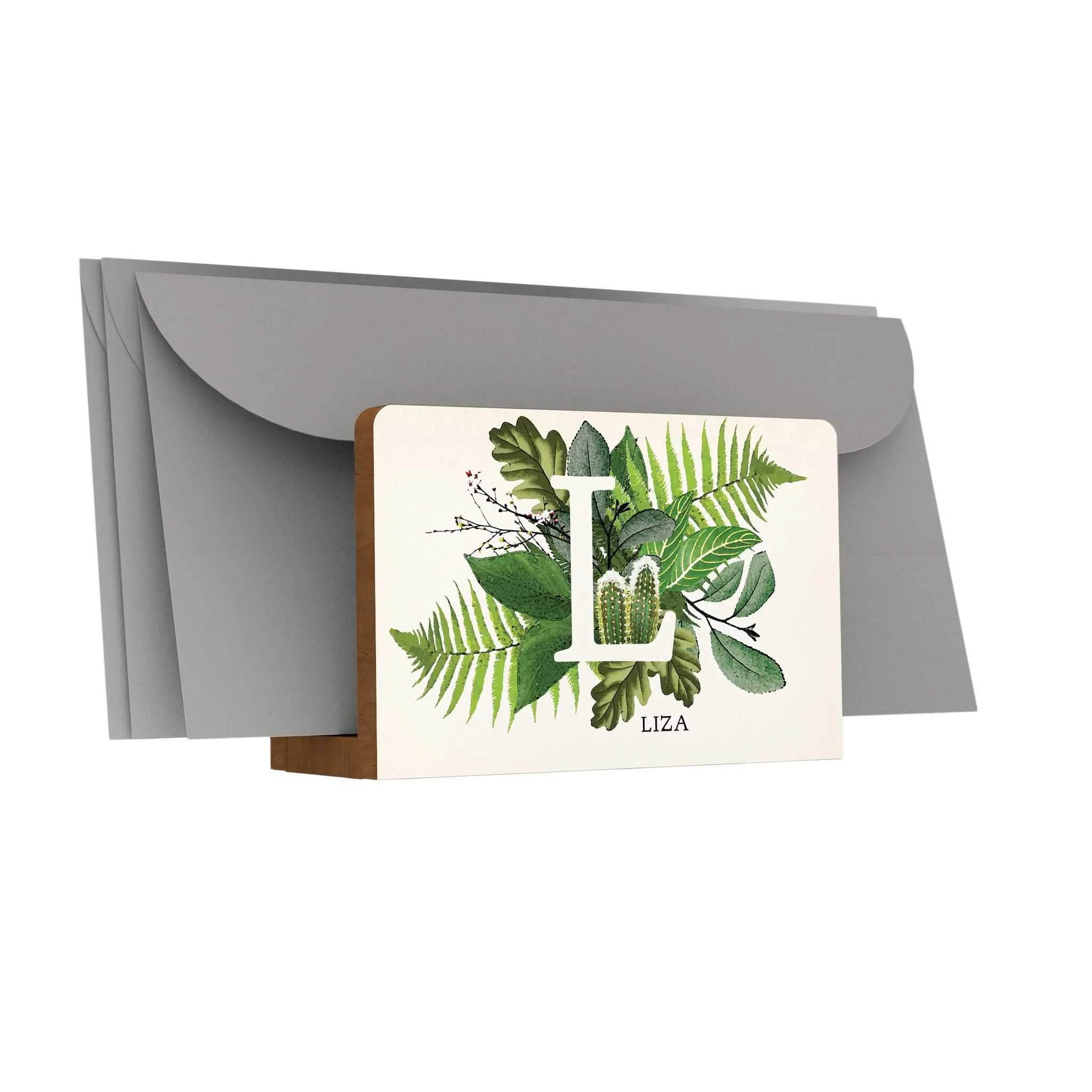 Botanical Monogram Letter Holder