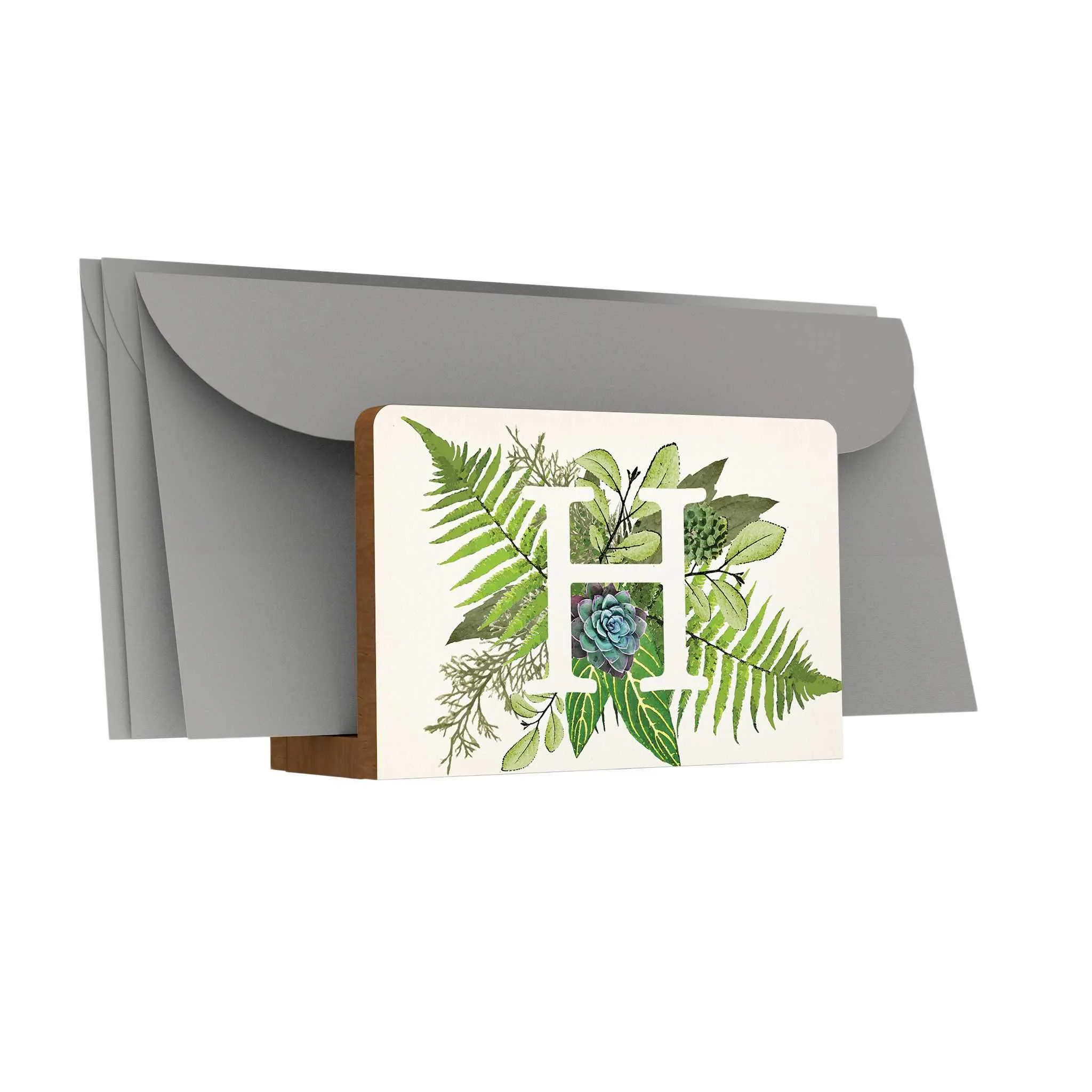 Botanical Monogram Letter Holder